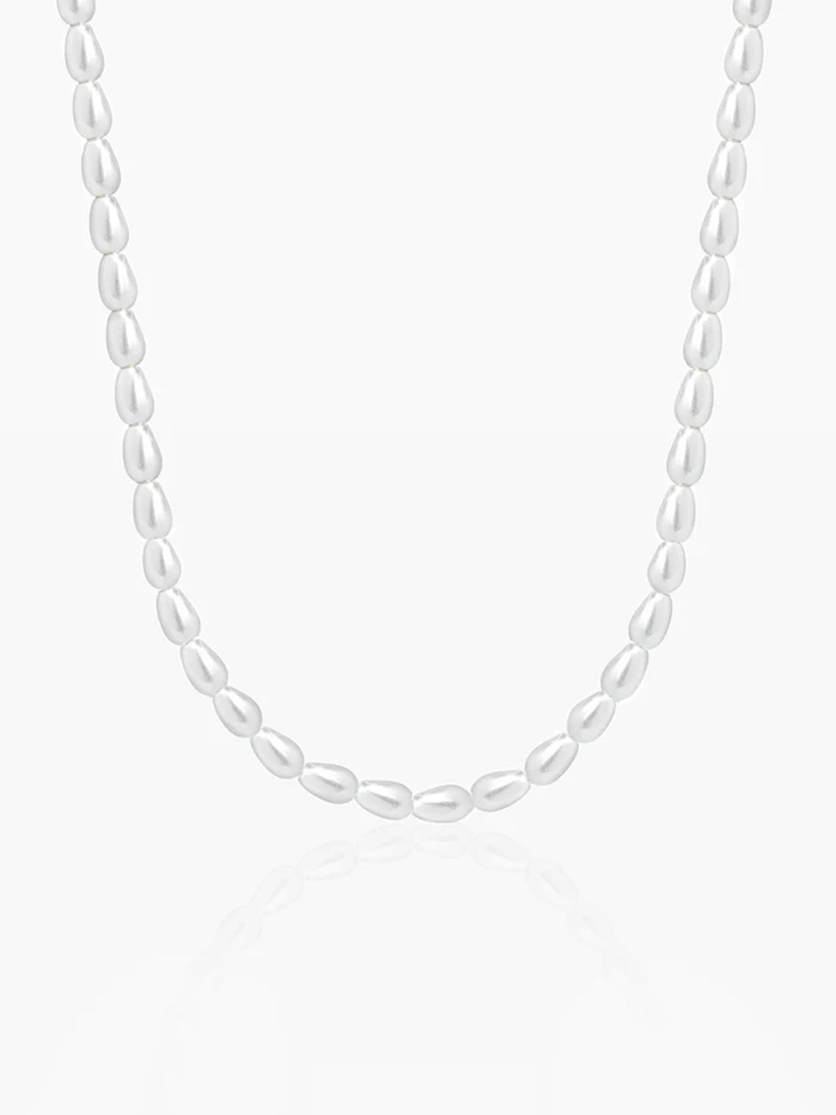 Soren White Oval Pearls 18K Gold Plated Men's Chain