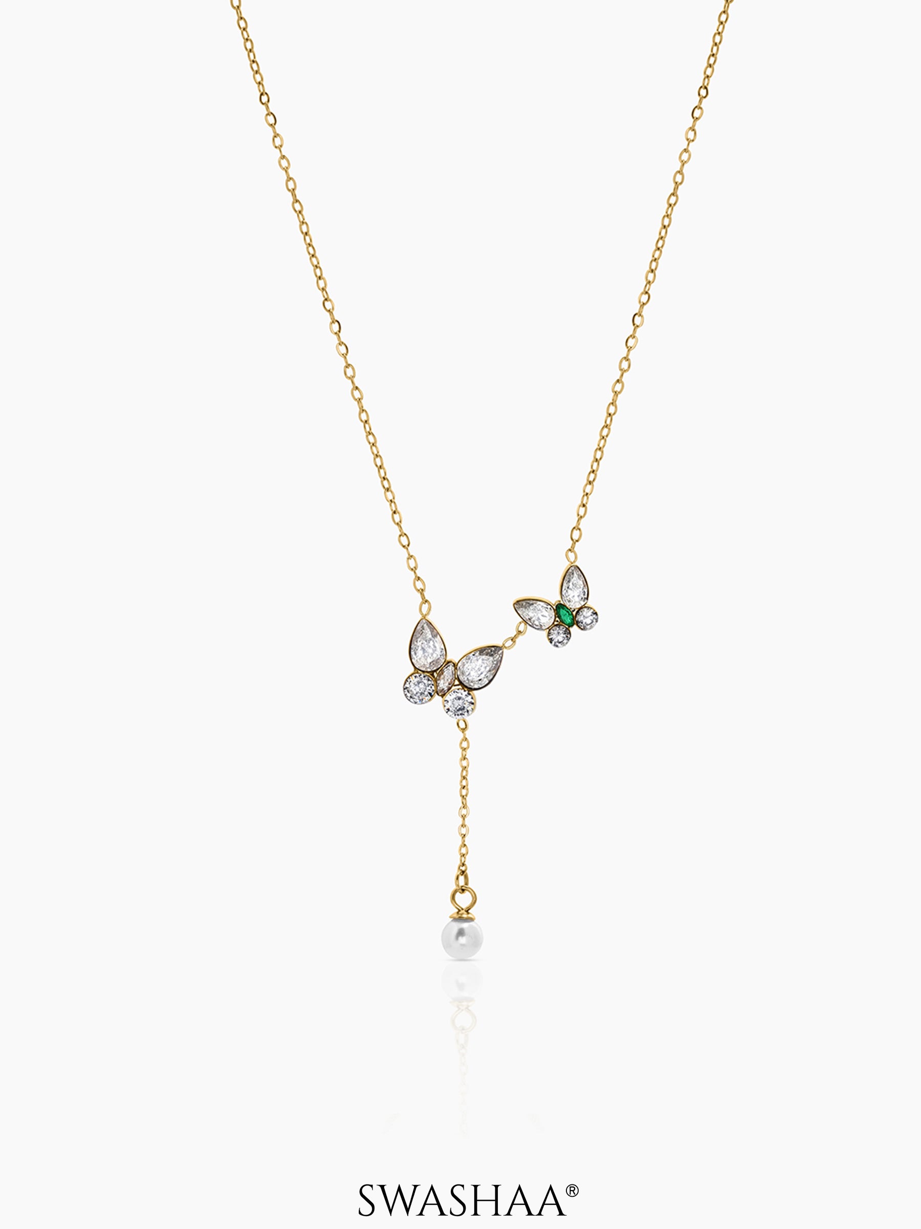 Soriel Butterfly Drop Necklace - Swashaa