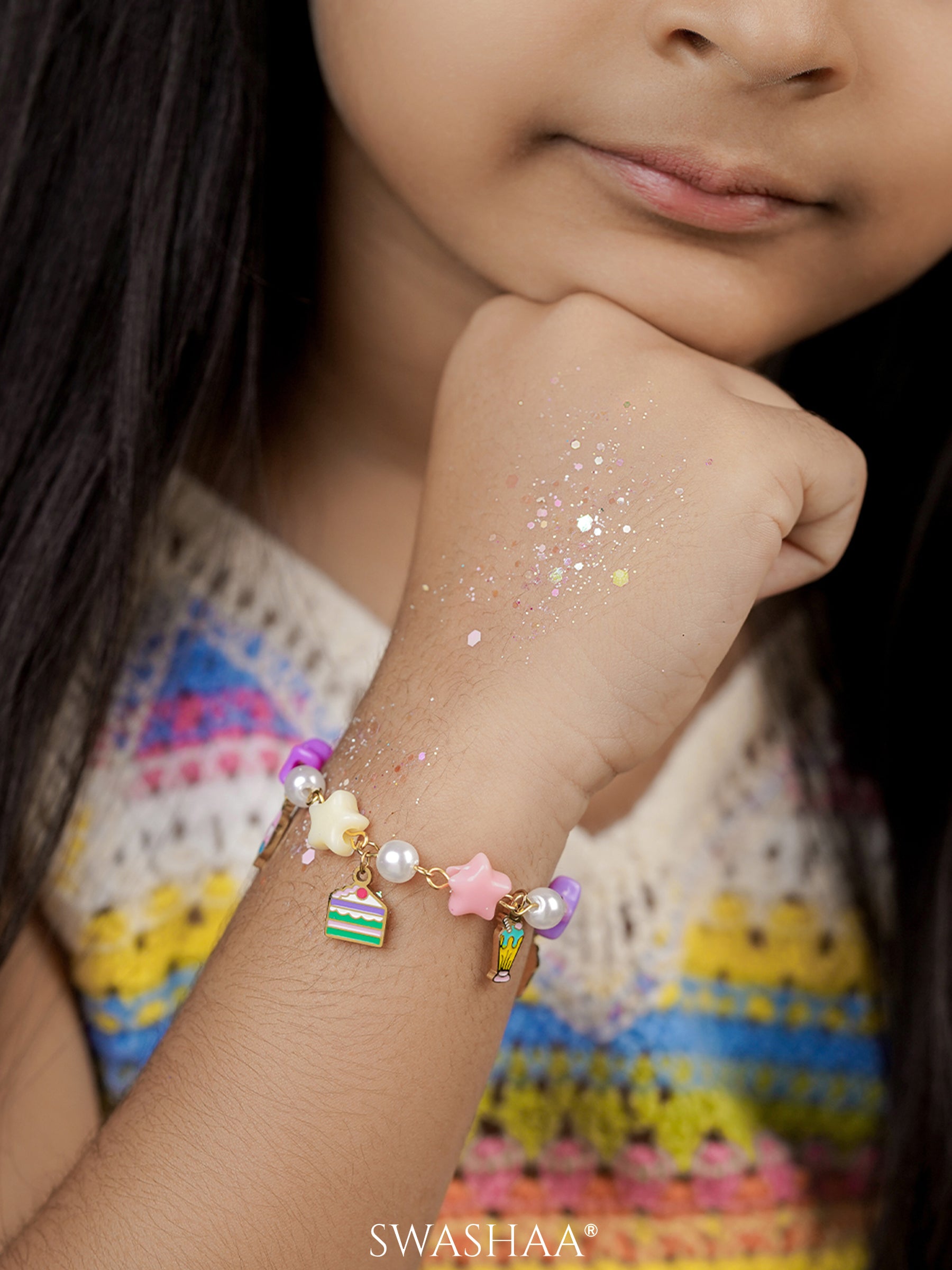 Super Stars Charms 18K Gold Plated Kid's Loose Bracelet