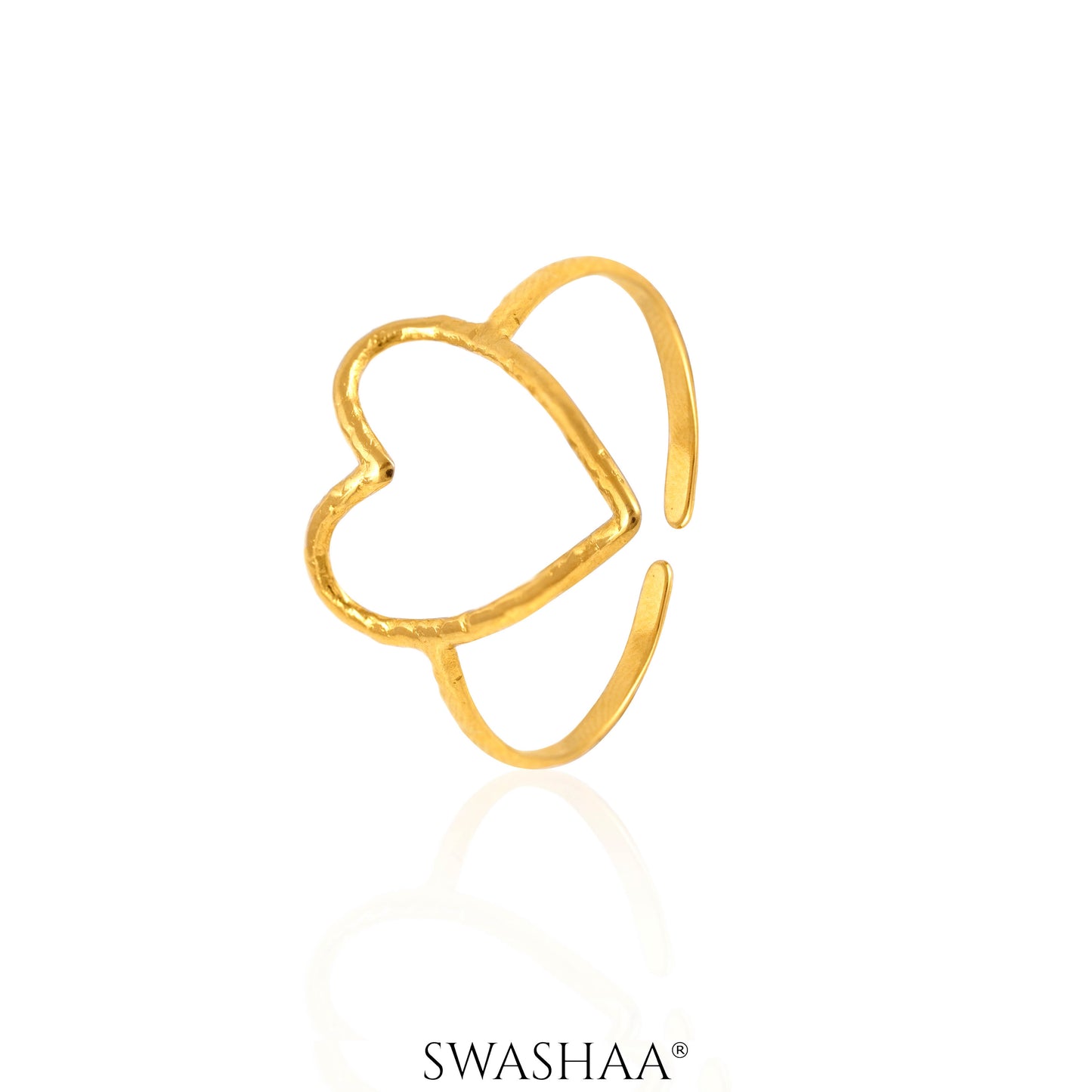 Susana Heart 18K Gold Plated Ring