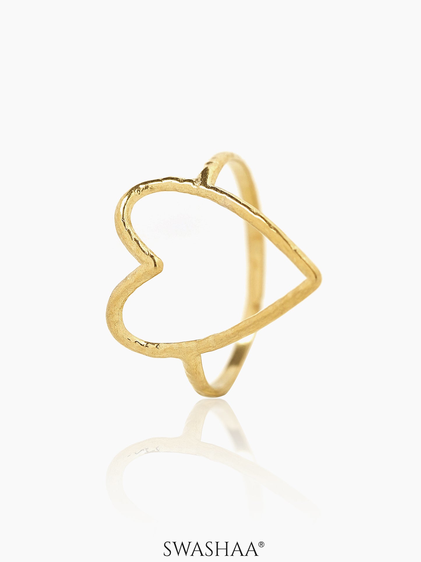 Susana Heart Shaped 18K Gold Plated Ring