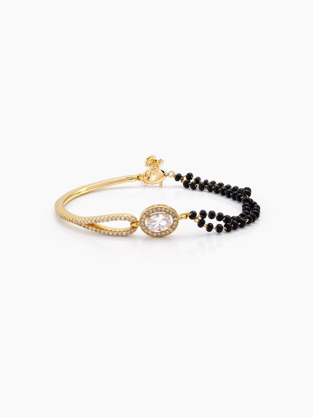 Suvira Solitaire Diamond 18K Gold Plated Women's Mangalsutra Bracelet