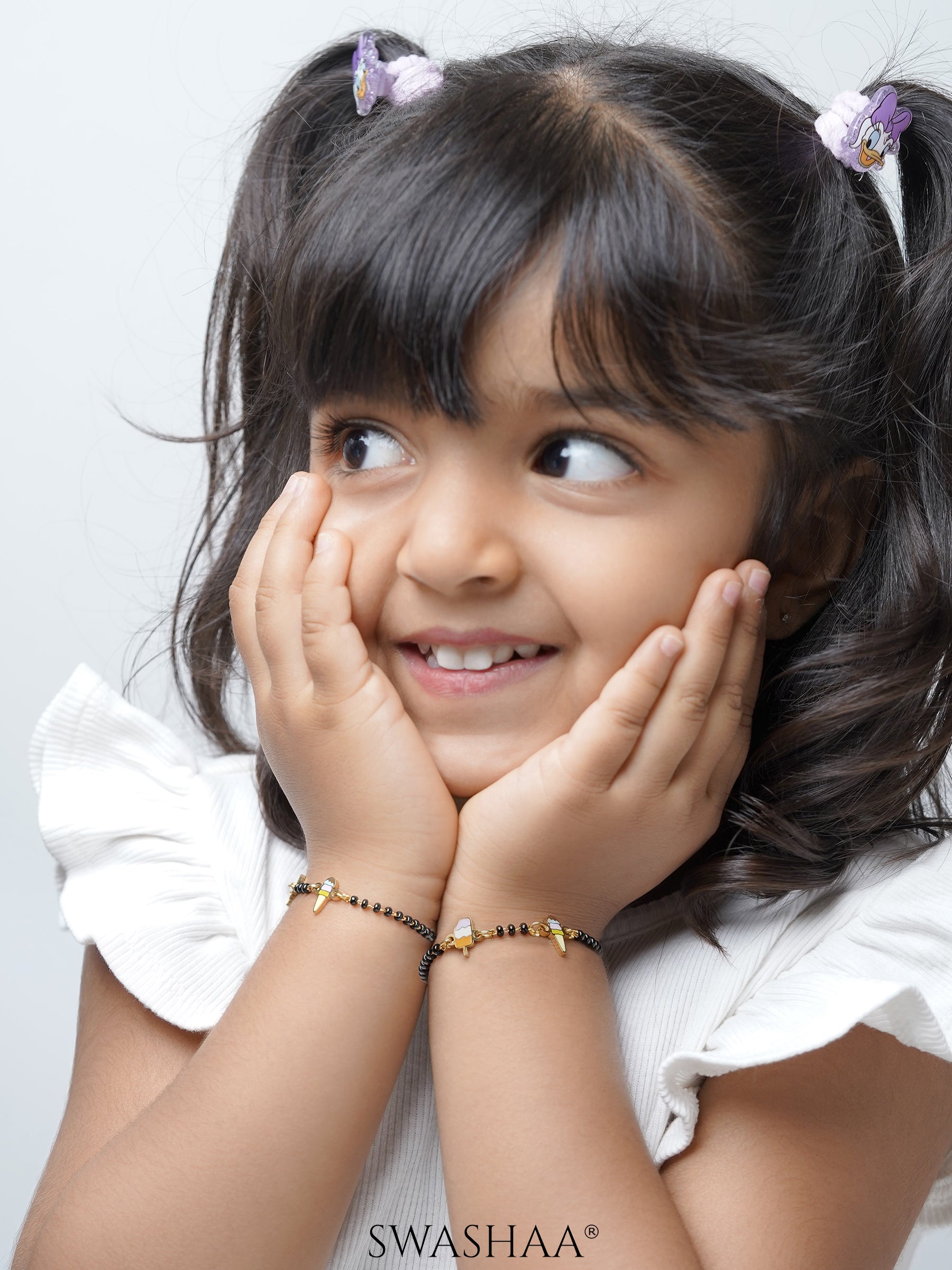 Sweet Treat Ice Cream Charms 18K Gold Plated Kid's Nazariya Loose Bracelet