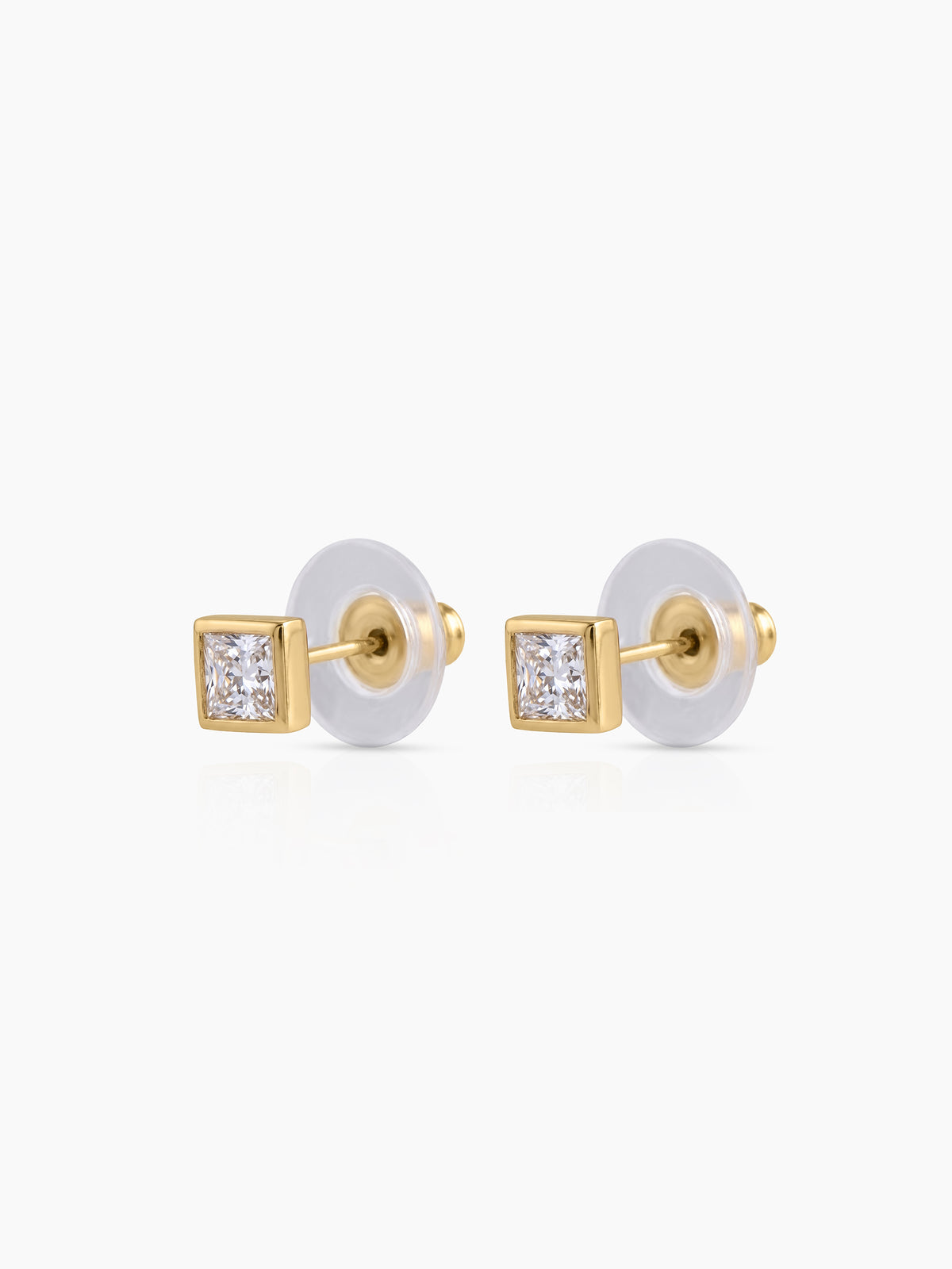 Swift Diamond 18K Gold Plated Men's Stud Earrings