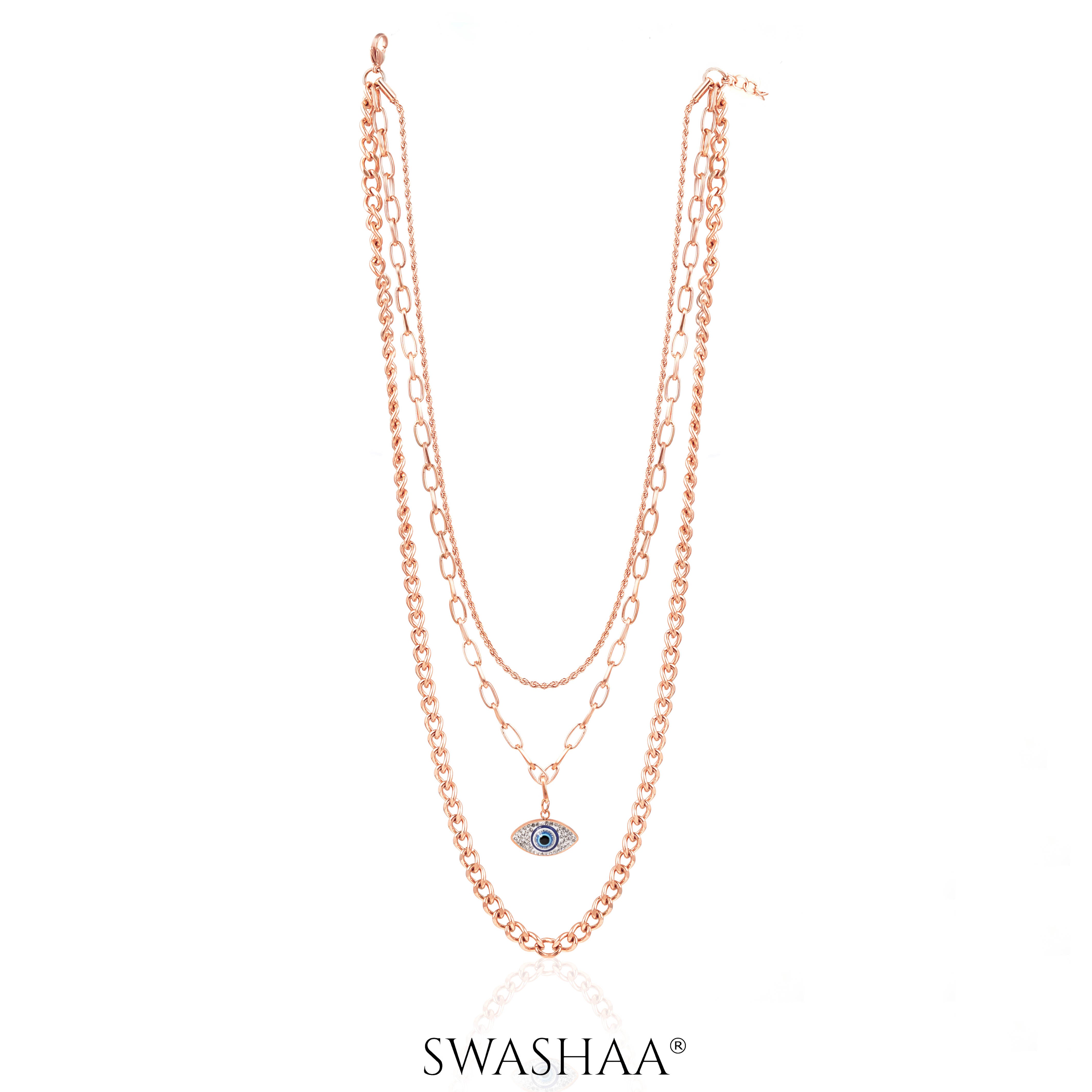 Sydney Rosegold Plated Necklace - Swashaa