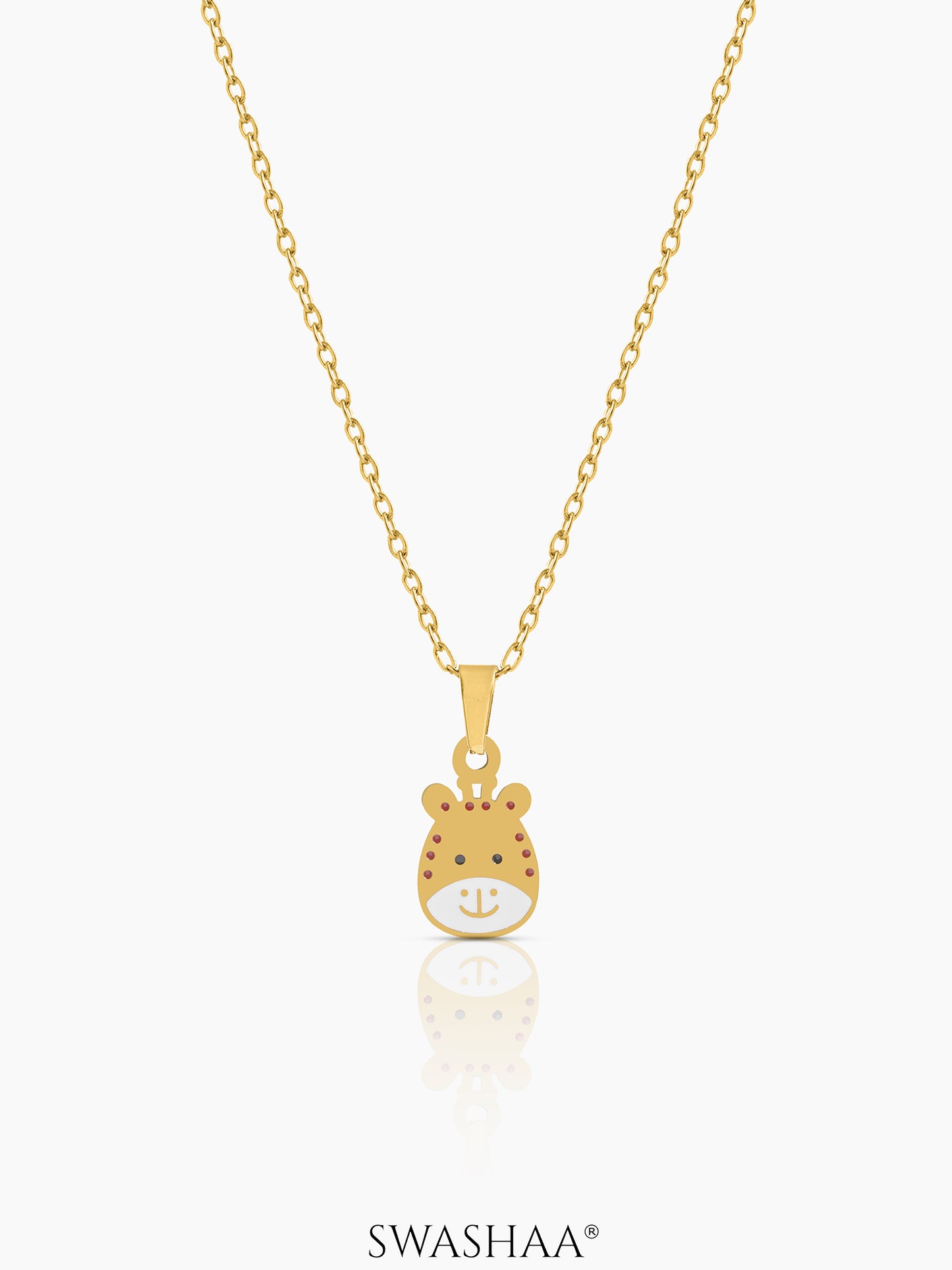 Tall Tots Giraffe Charm 18K Gold Plated Kid's Chain Pendant Necklace