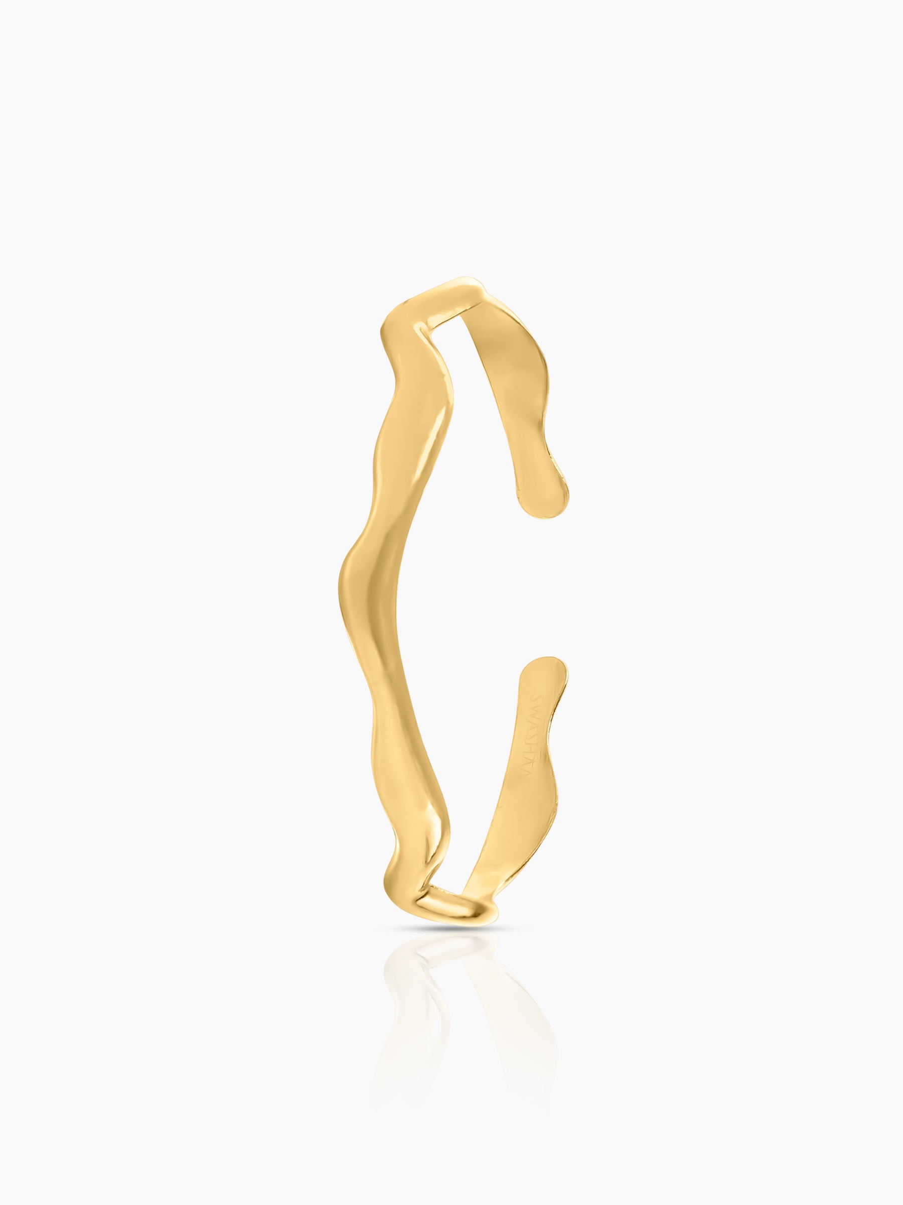 Tanis Wavey 18K Gold Plated Cuff Bracelet