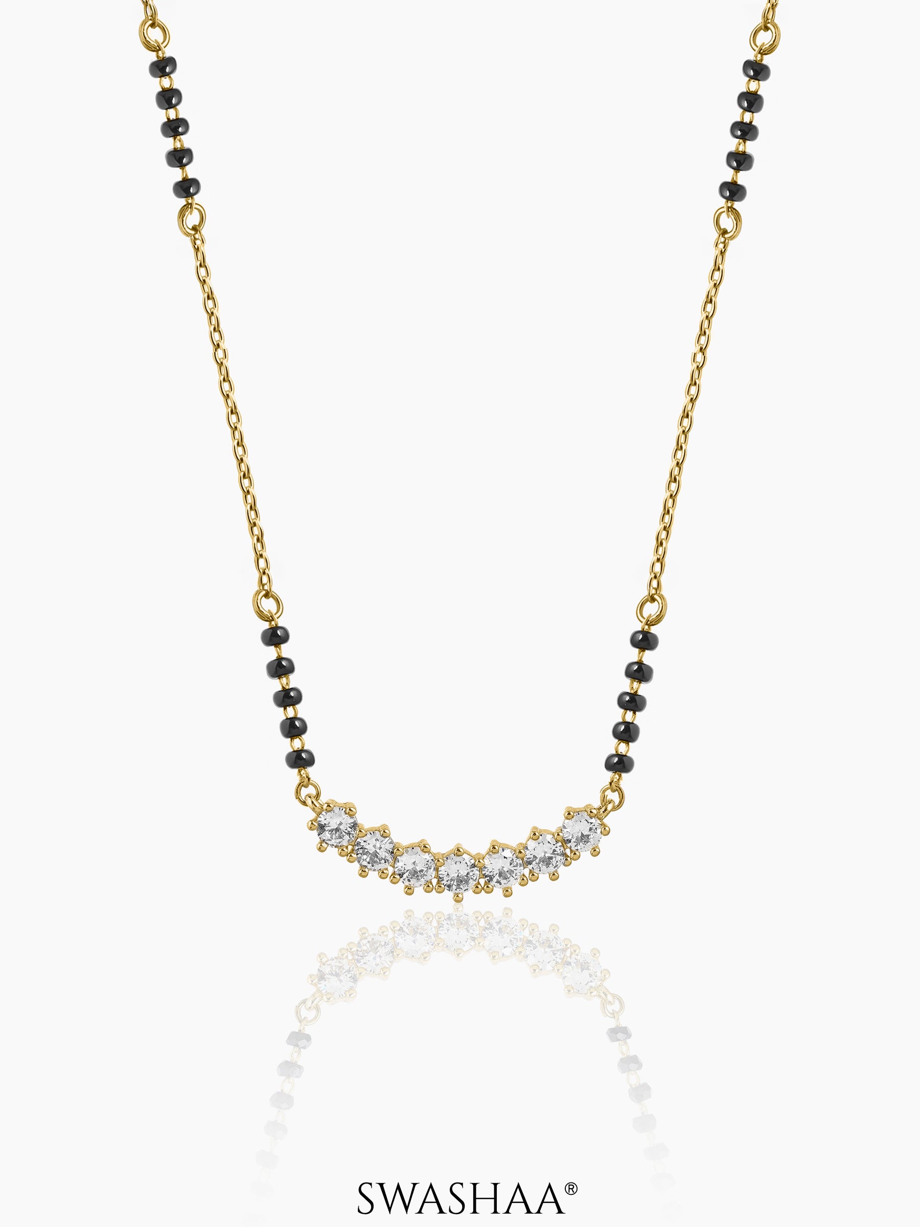 Tanisi Diamond Bar 18K Gold Plated Mangalsutra