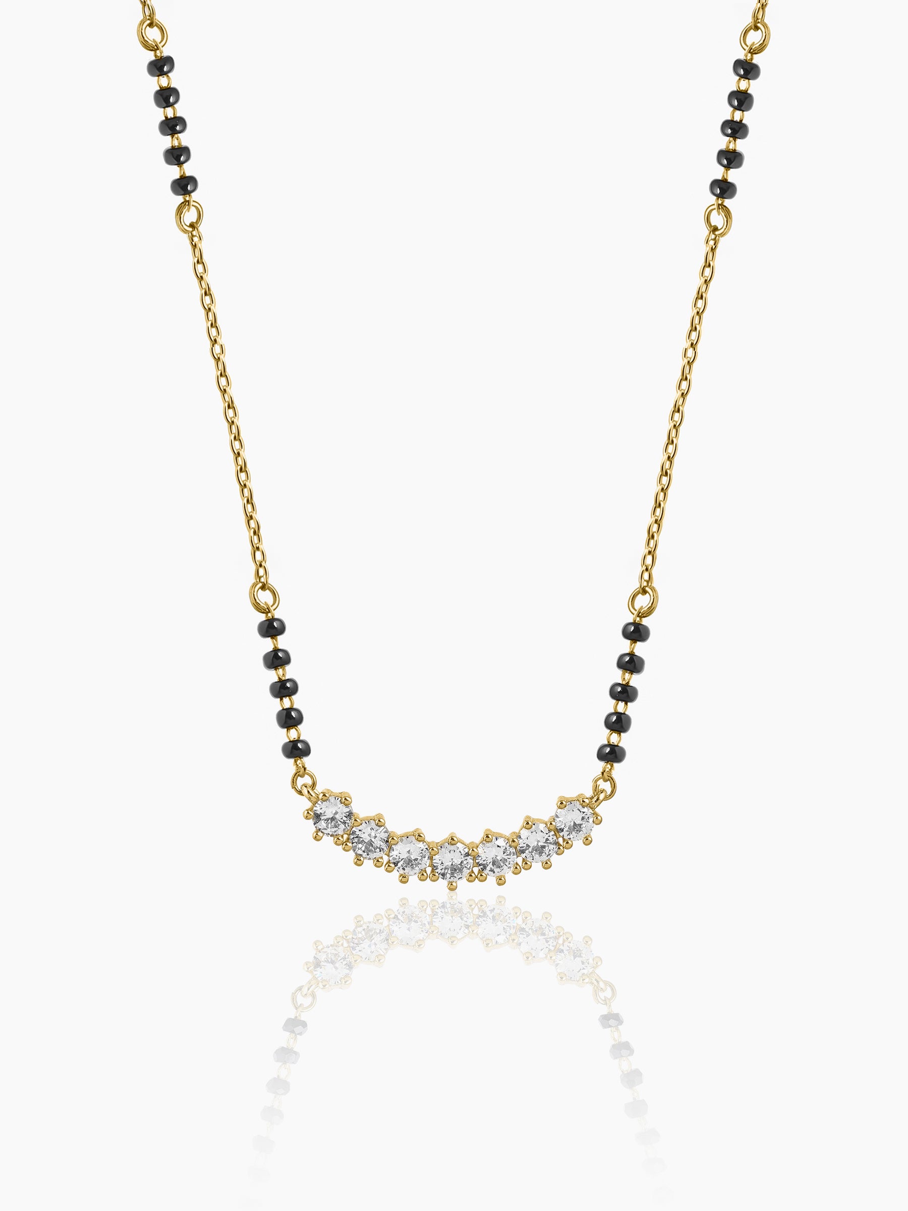 Tanisi Diamond Bar 18K Gold Plated Mangalsutra