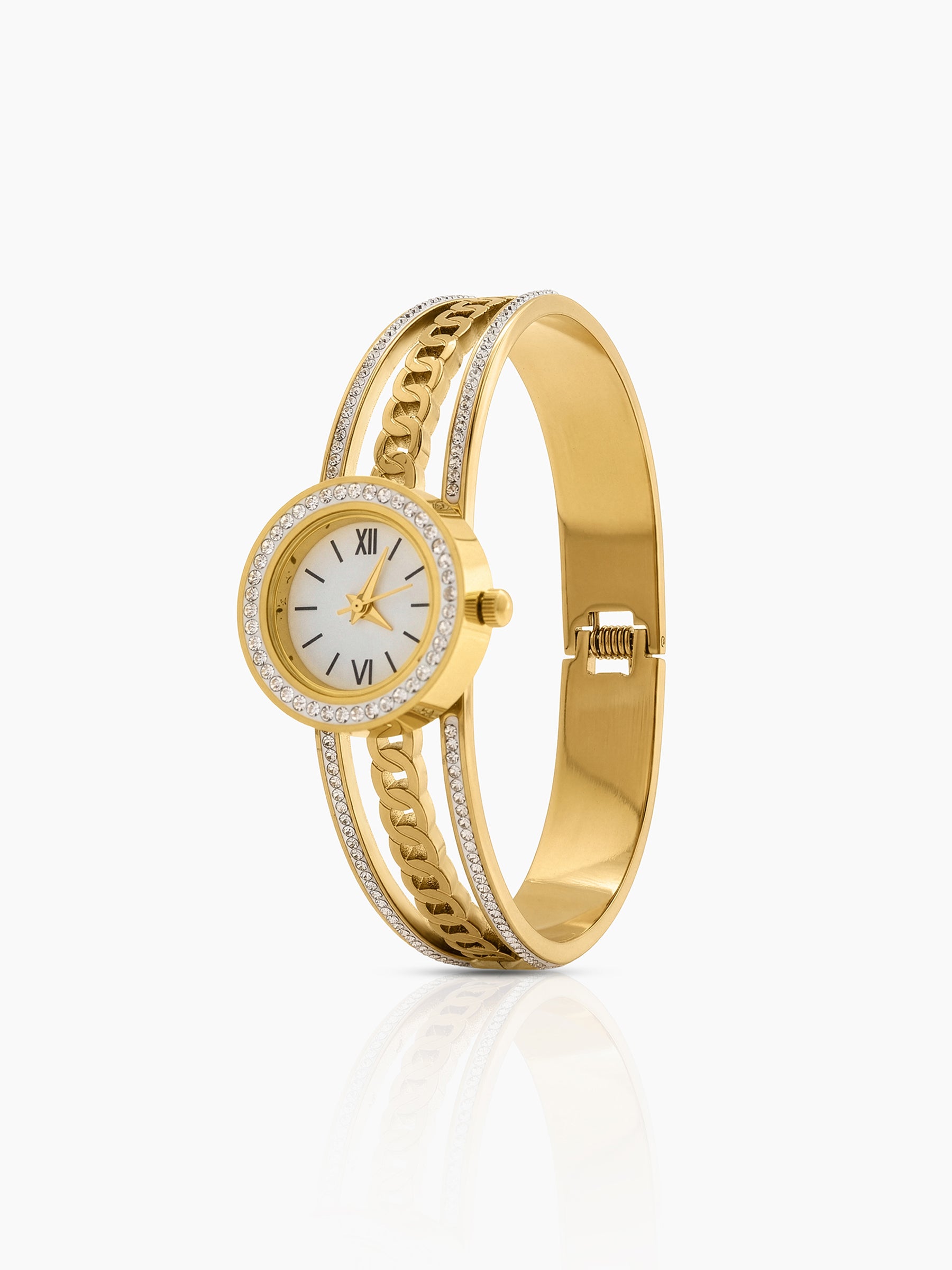 Tarevia 18K Gold Plated Women's Watch Bracelet - Swashaa