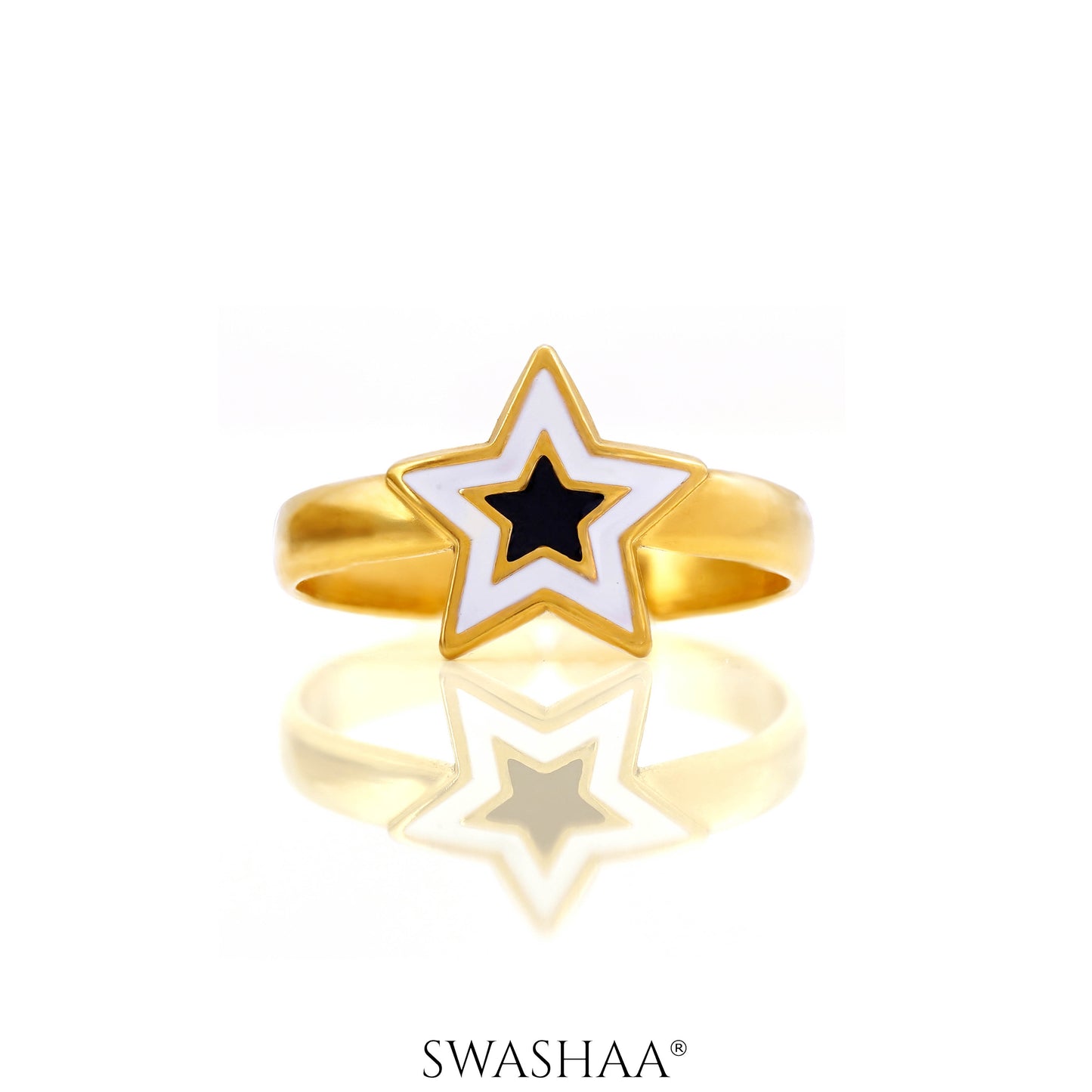 Telca Star 18K Gold Plated Ring