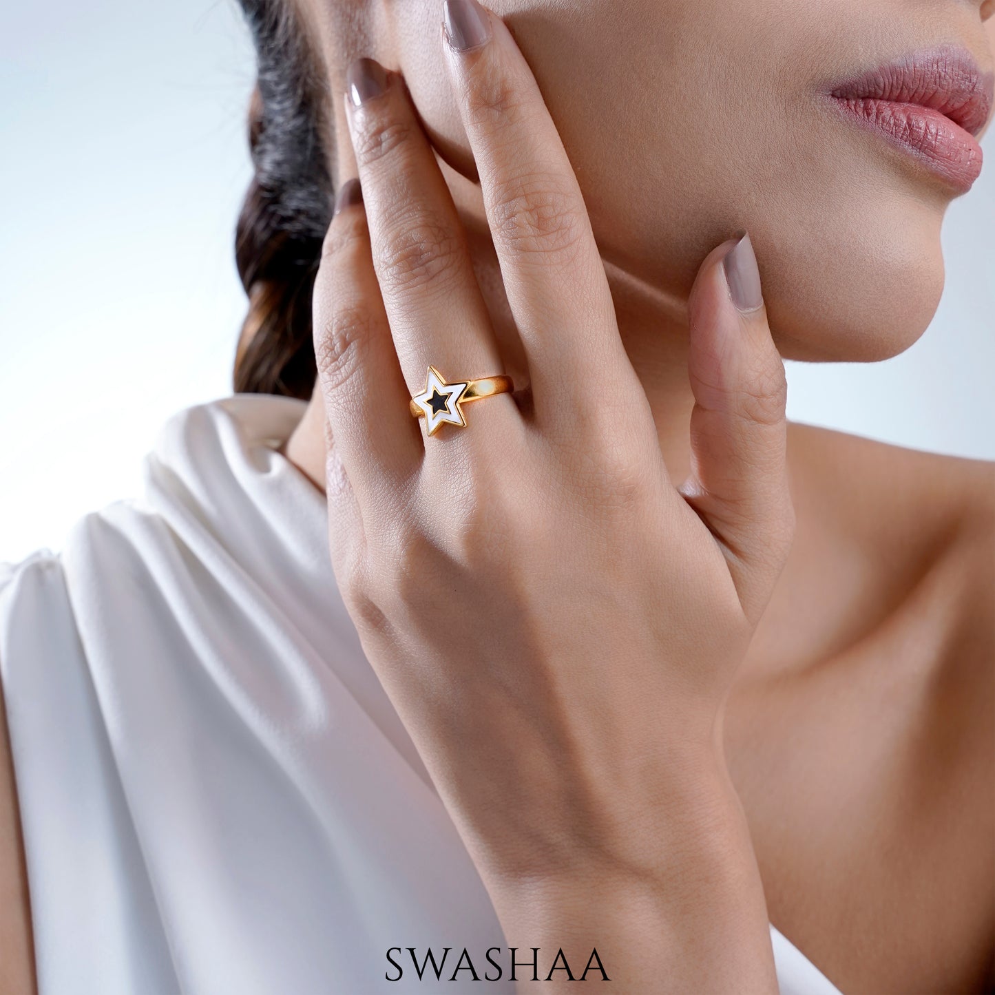 Telca Star 18K Gold Plated Ring