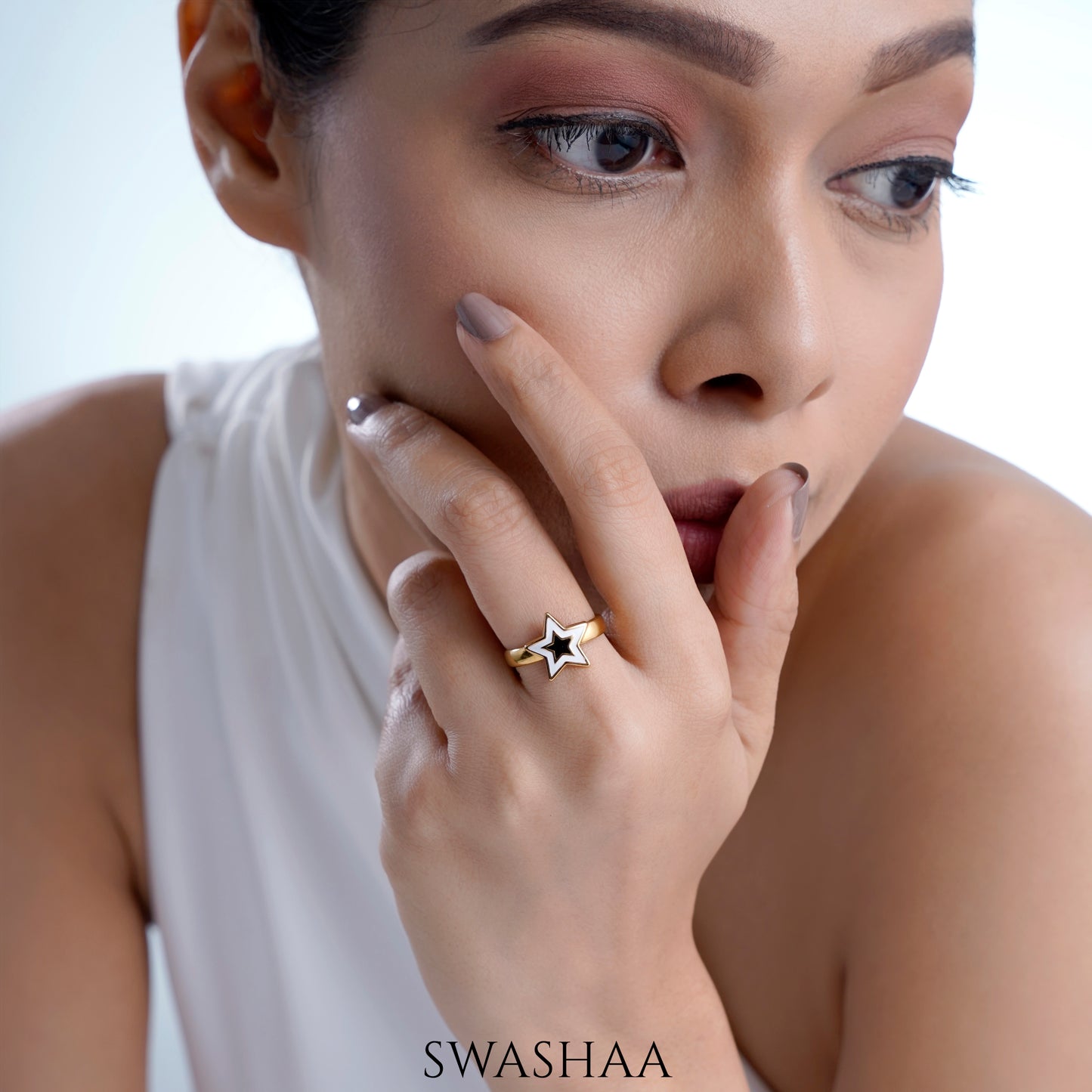 Telca Star 18K Gold Plated Ring