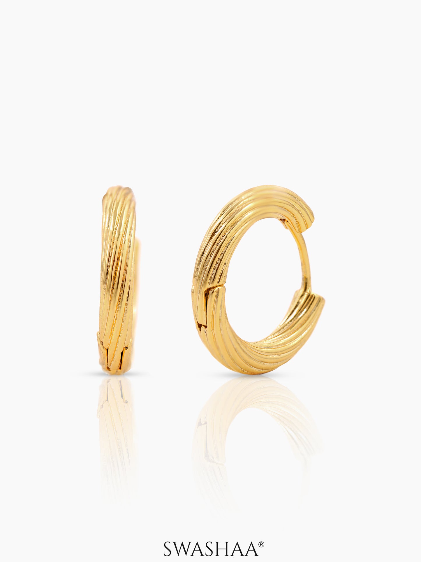 Tiberius 18K Gold Plated Hoop Earrings