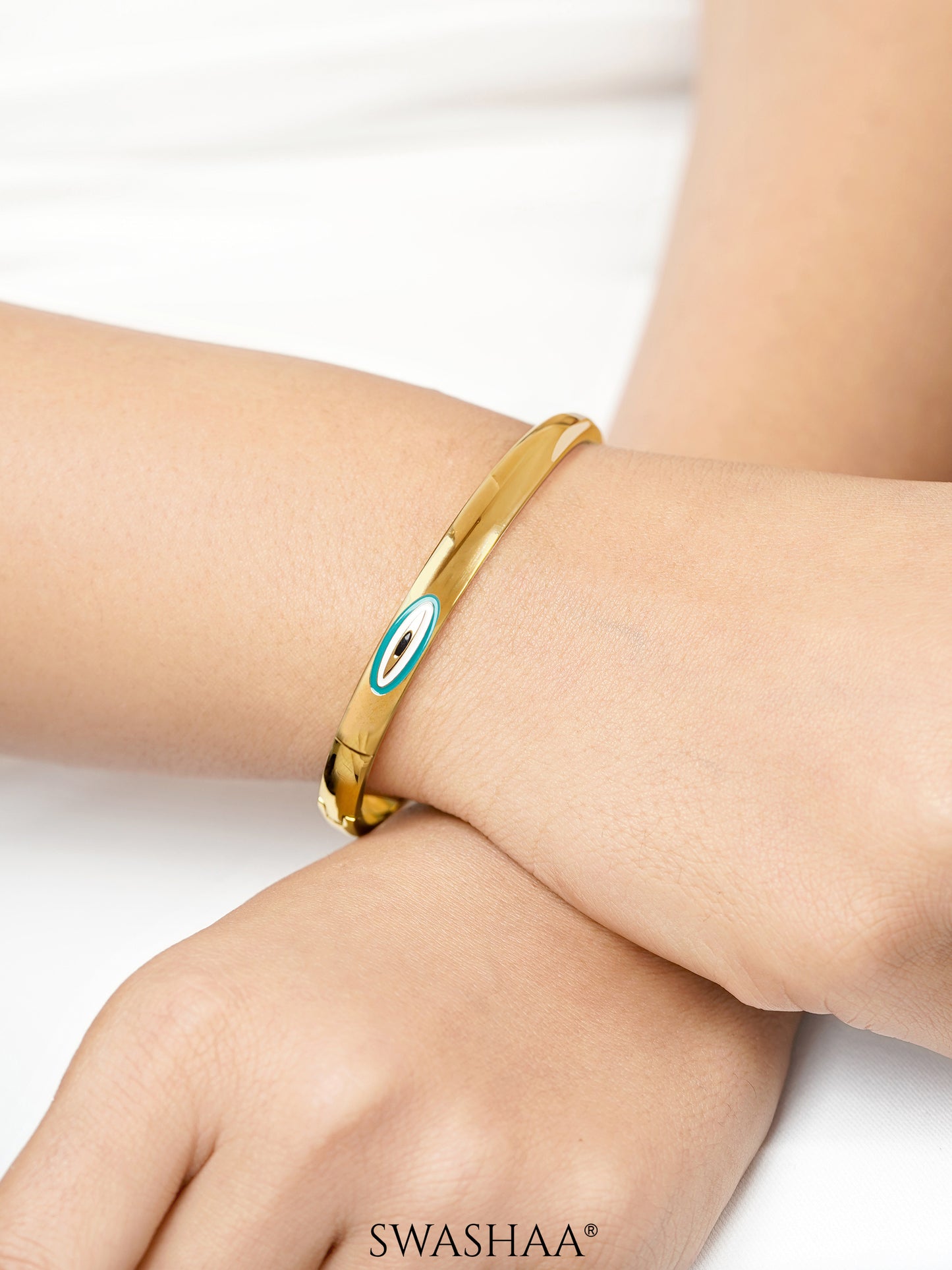Timmy Evil Eye 18K Gold Plated Band Bracelet