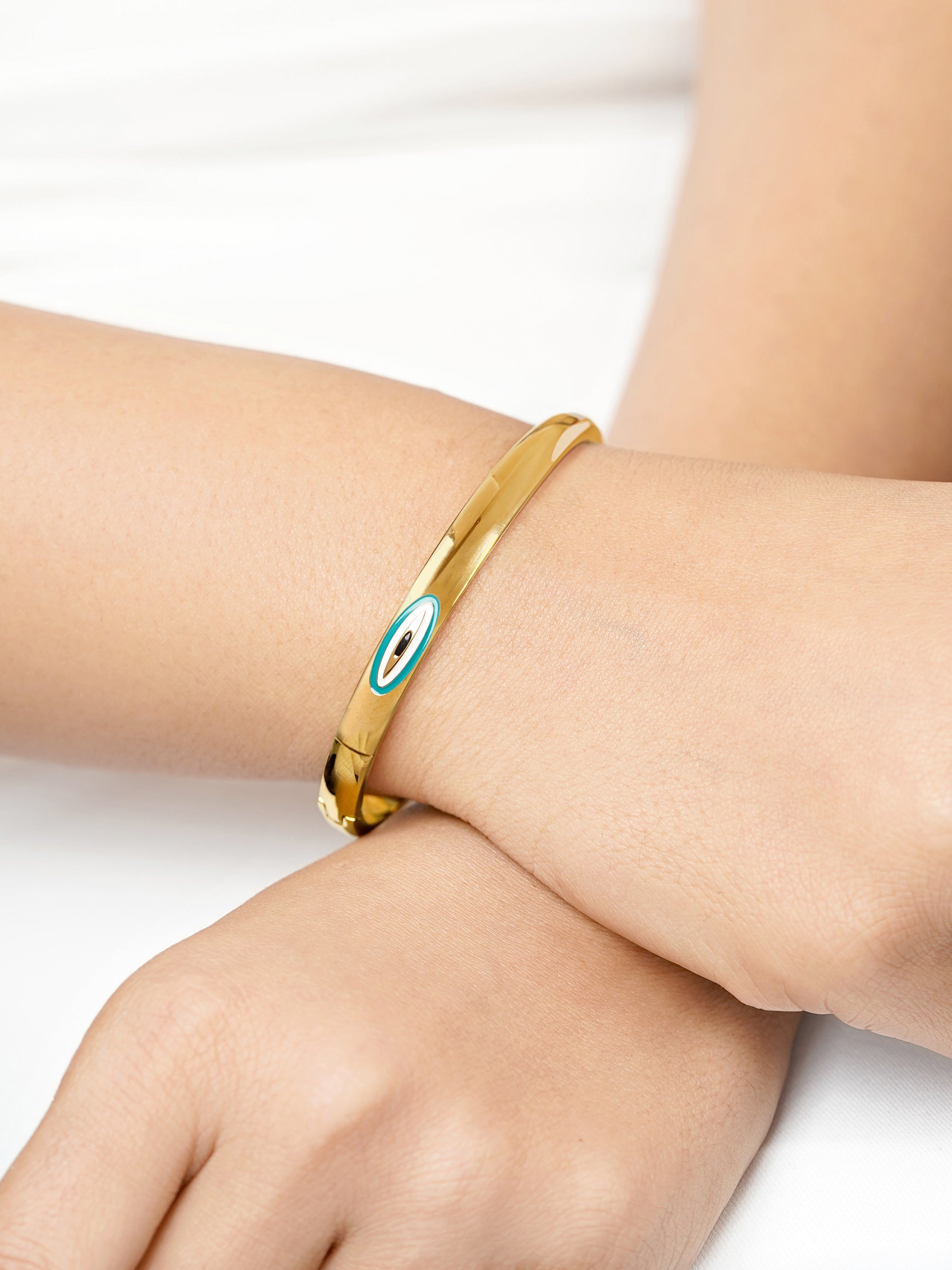Timmy Evil Eye 18K Gold Plated Band Bracelet