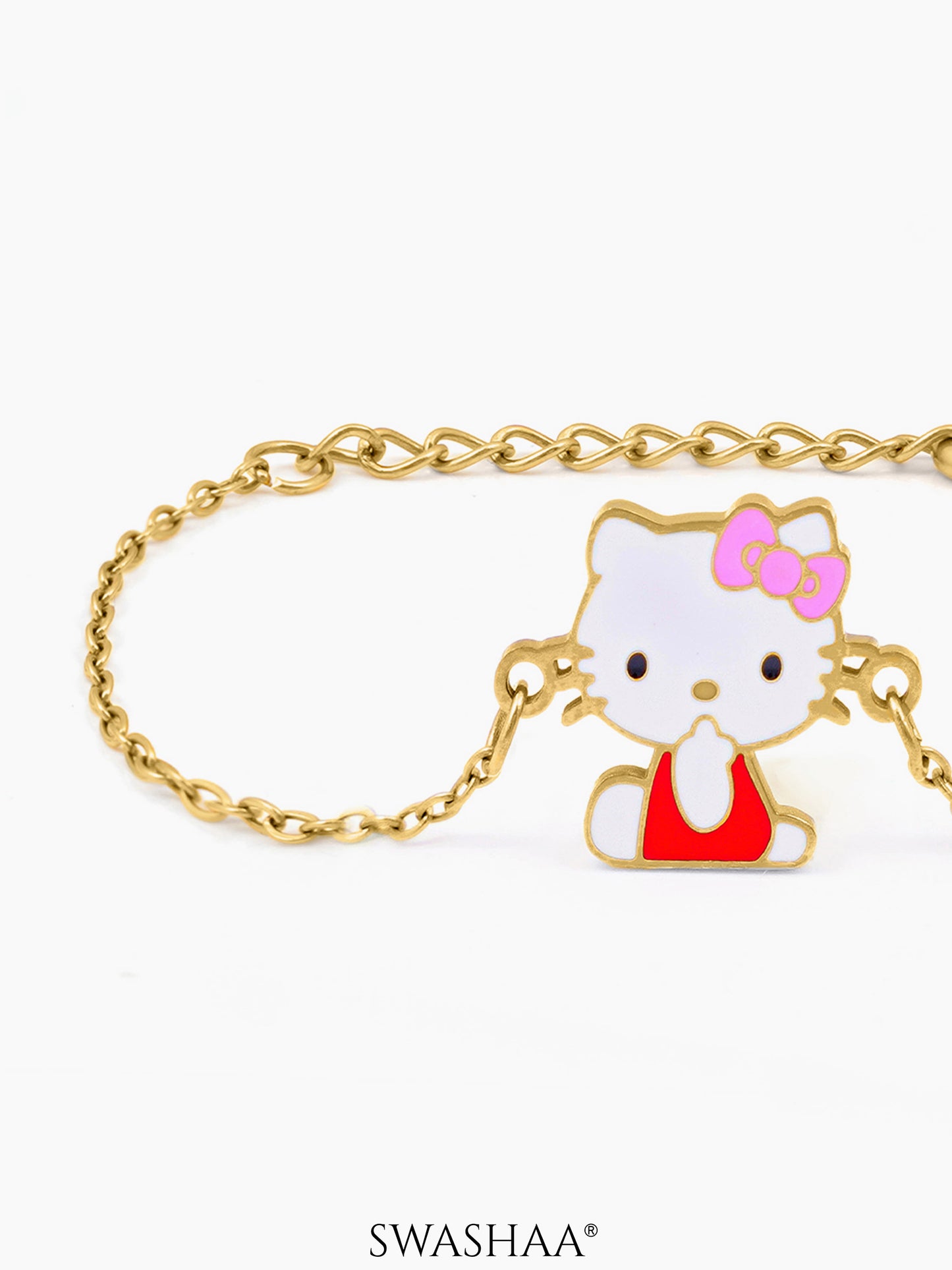 Tino Kitty Charm 18K Gold Plated Kid's Loose Bracelet