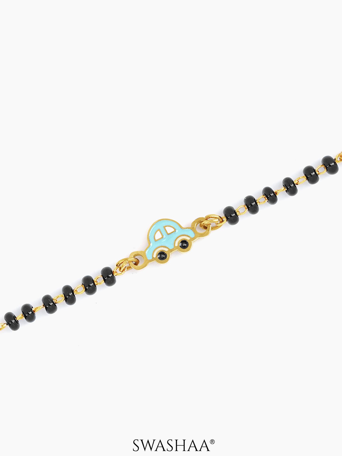 Tiny Wheels Car Charm 18K Gold Plated Kid's Nazariya Bracelet