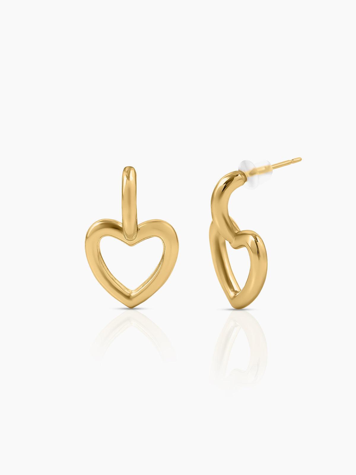 Titus Heart 18K Gold Plated Drop Earrings