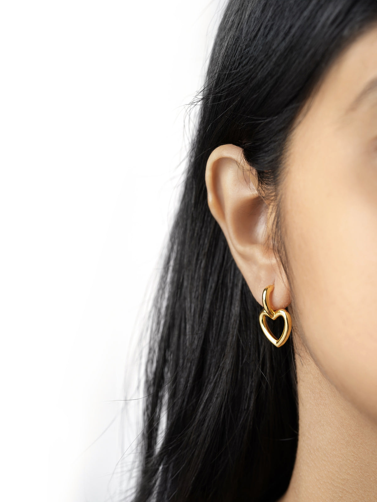 Titus Heart 18K Gold Plated Drop Earrings