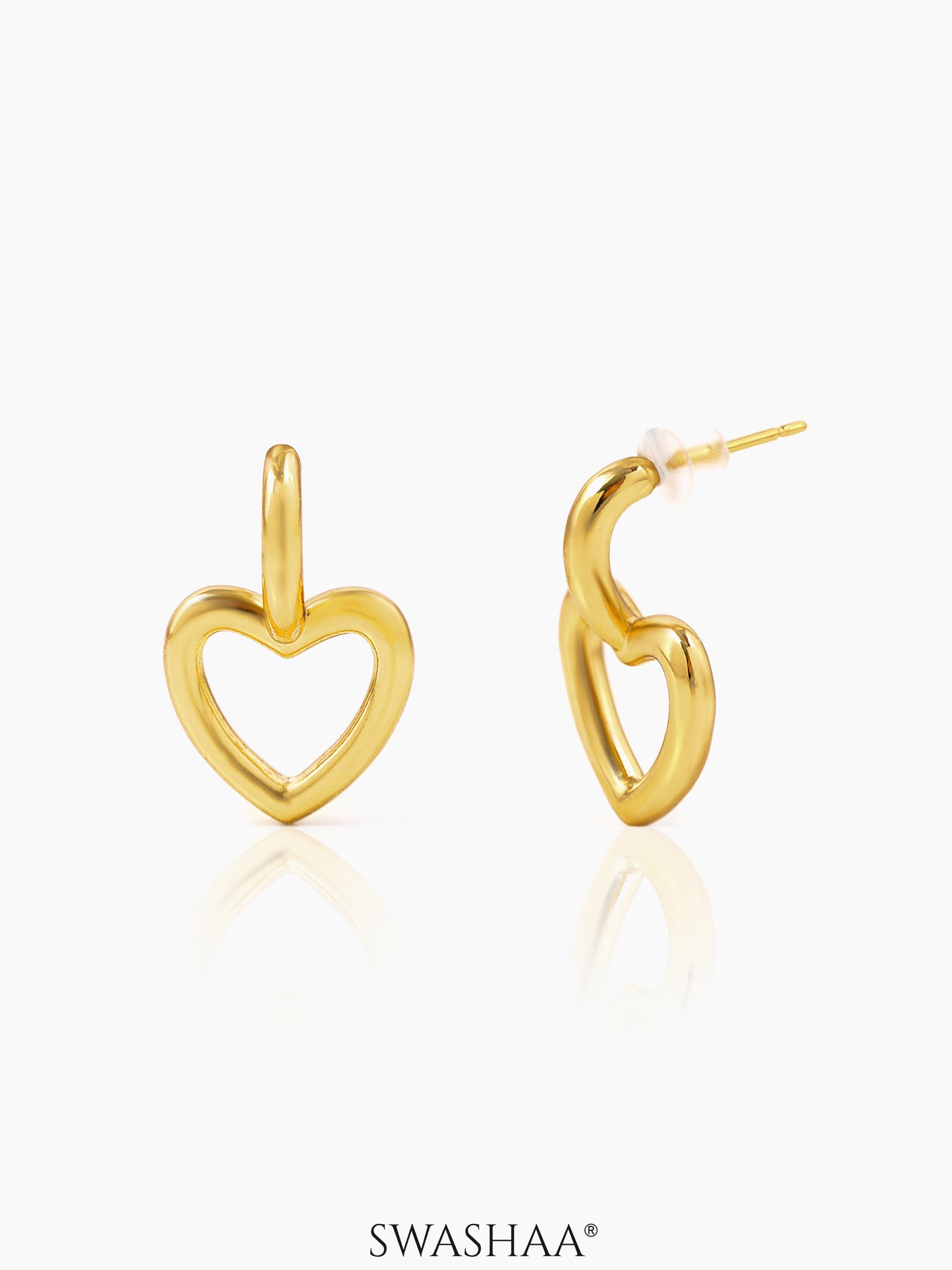 Titus Heart 18K Gold Plated Earrings