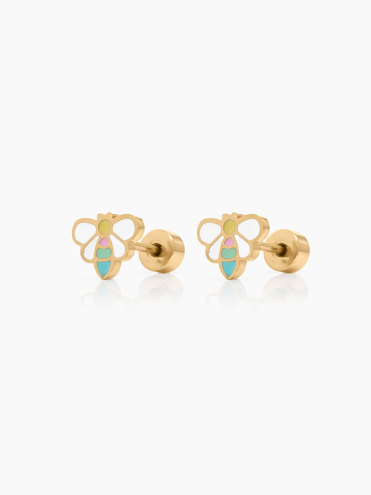 Tizzy Butterfly 18K Gold Plated KId's Stud Earrings