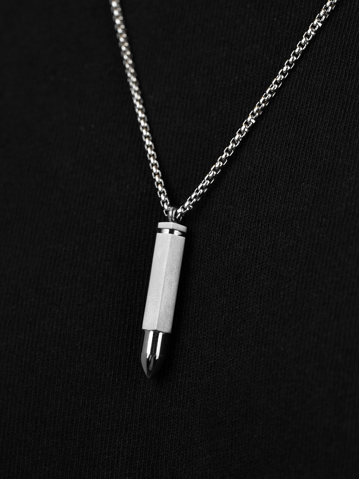 Tork Bullet Silver Men's Chain Pendant