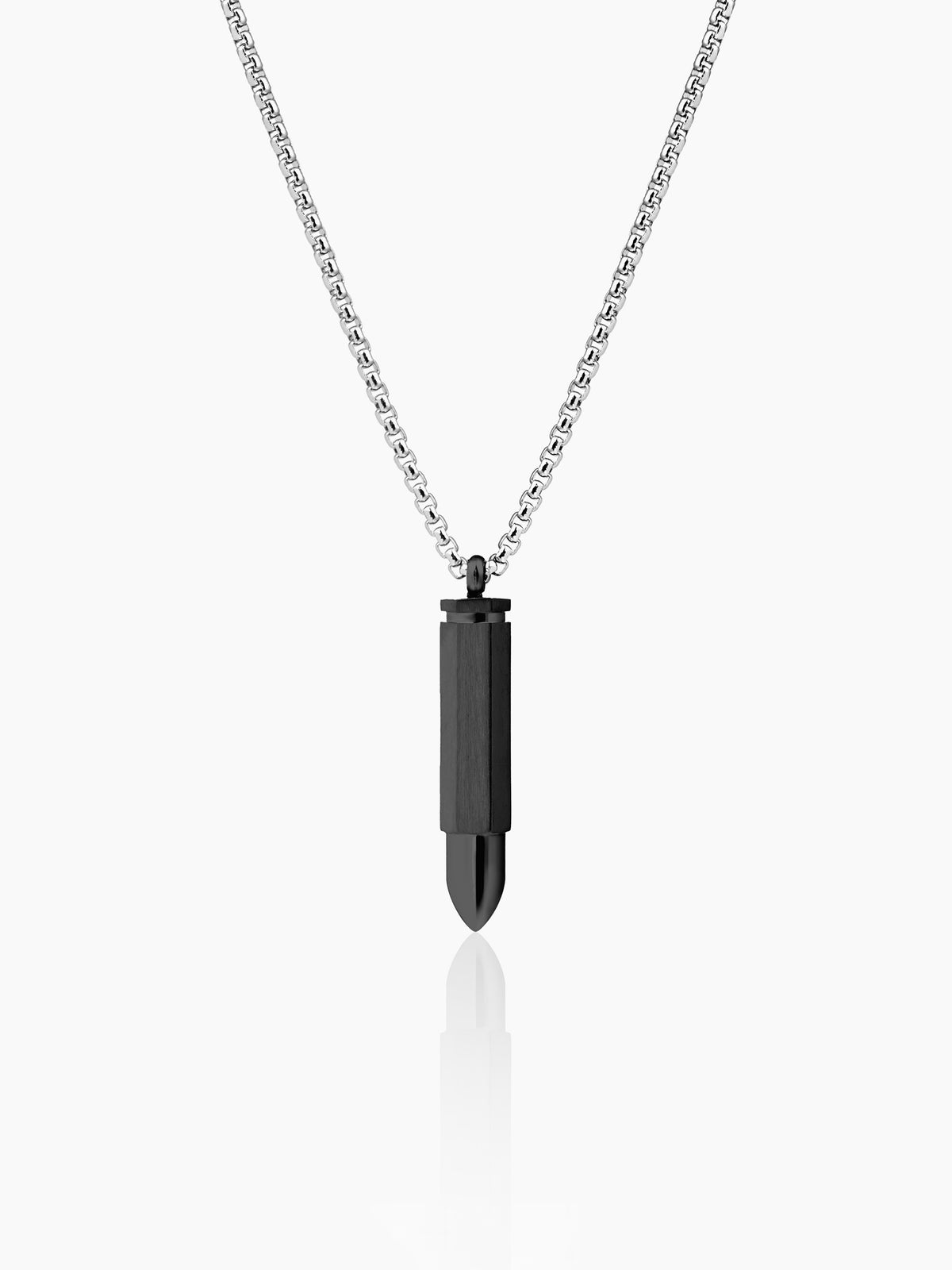 Tork Bullet Black-Silver Men's Chain Pendant