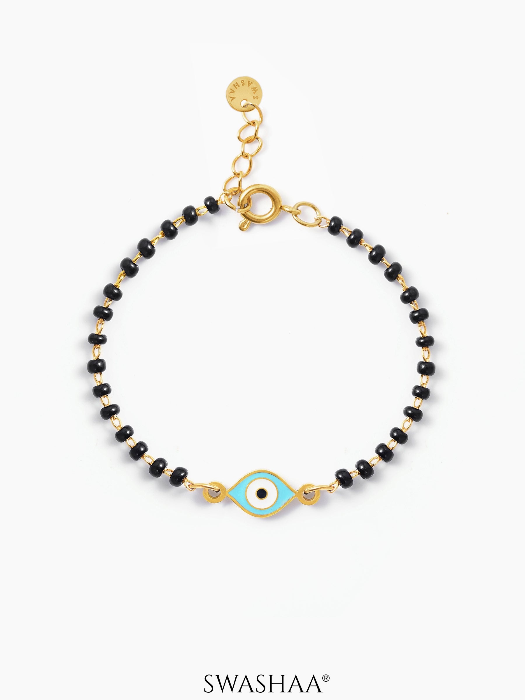 Tranquil Eye Charm 18K Gold Plated Kid's Nazariya Loose Bracelet