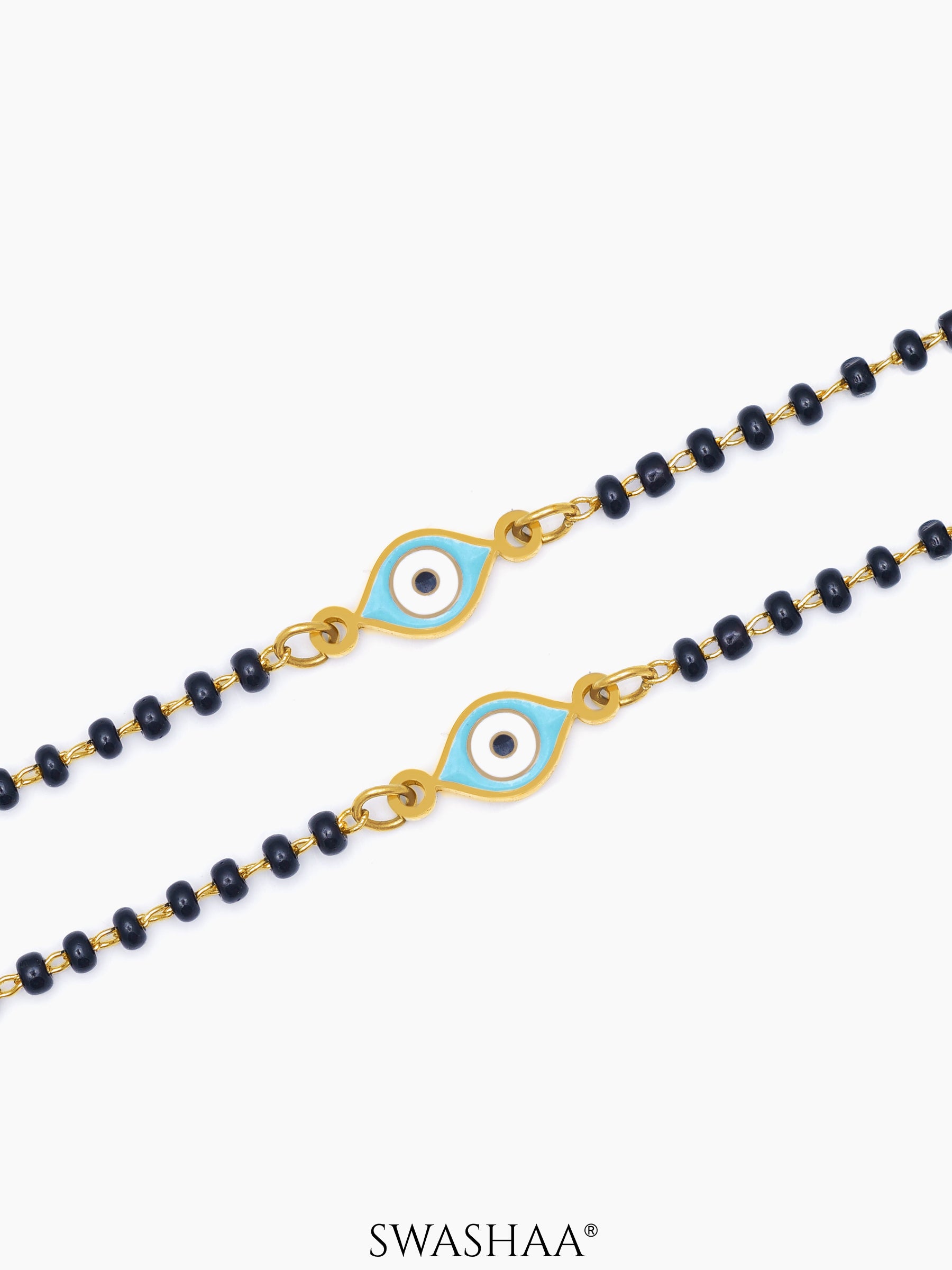 Tranquil Eye Charm 18K Gold Plated Kid's Nazariya Loose Bracelet