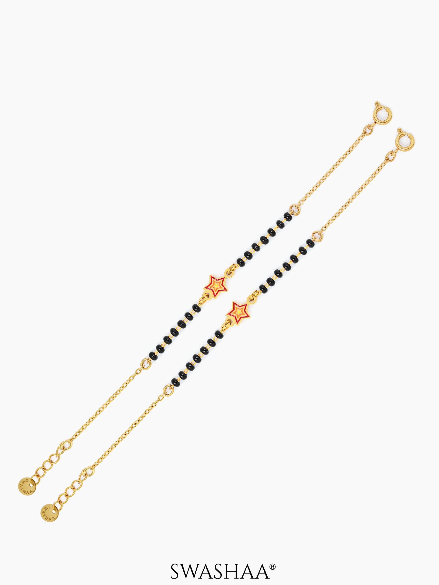 Twinkling Star Charm 18K Gold Plated Kid's Nazariya Loose Bracelet