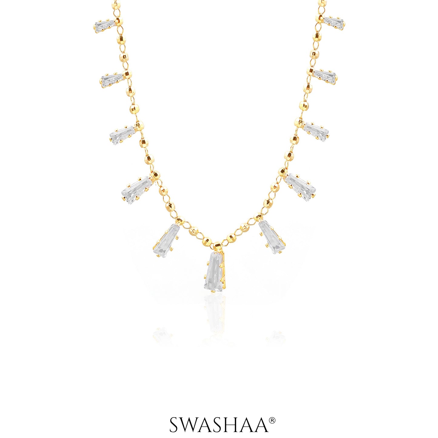 Tyla Studded Bar 18K Gold Plated Choker