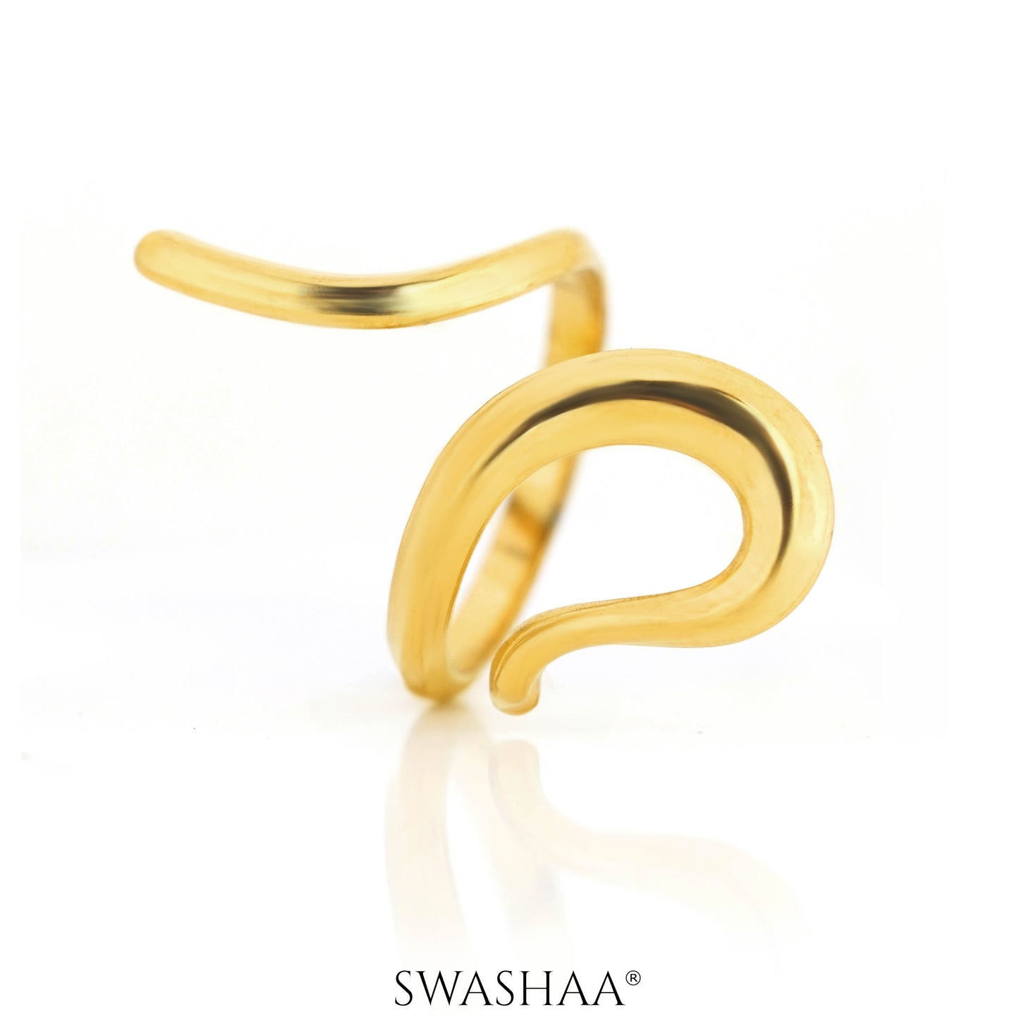 Upsana Snake 18K Gold Plated Ring