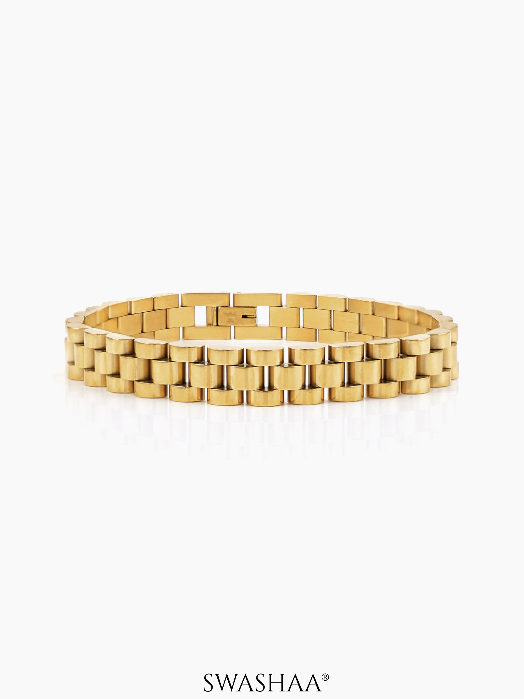 Valdez Women's 18K Gold Plated Watch Belt Link Bracelet