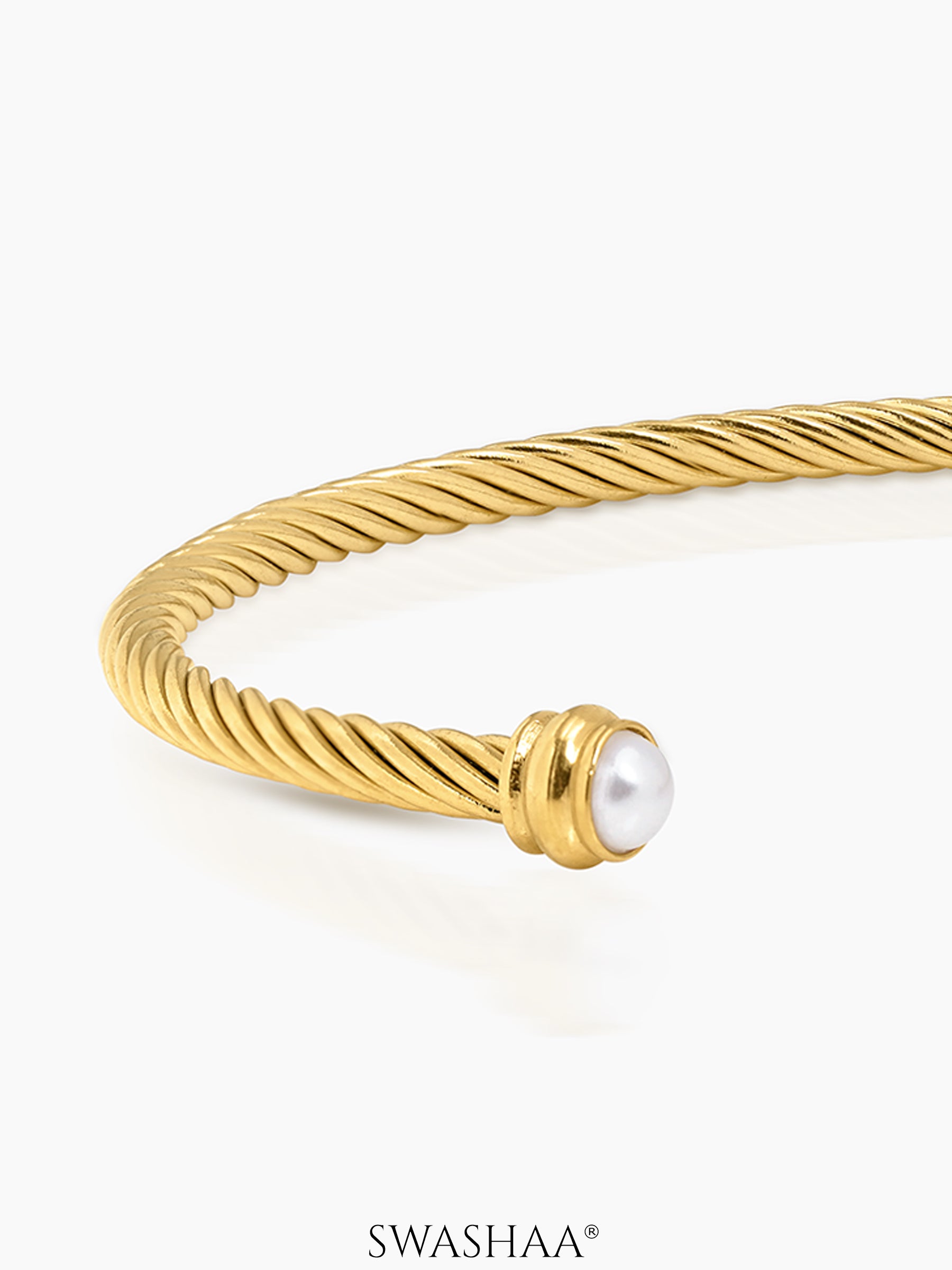 Valencia Twisted 18K Gold Plated Cuff Bracelet