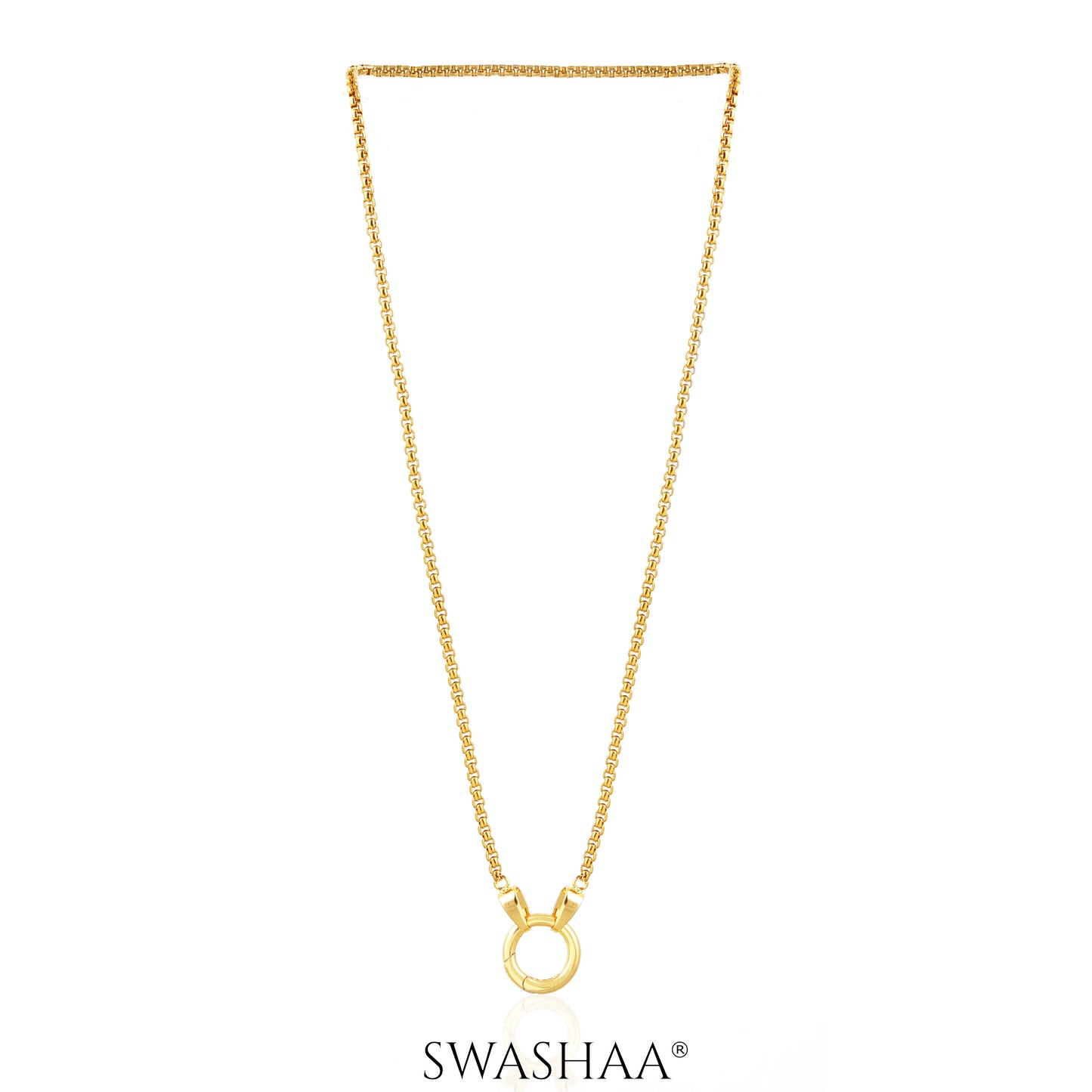 Vangie Eternal Ring Amulate Box Chain Necklace