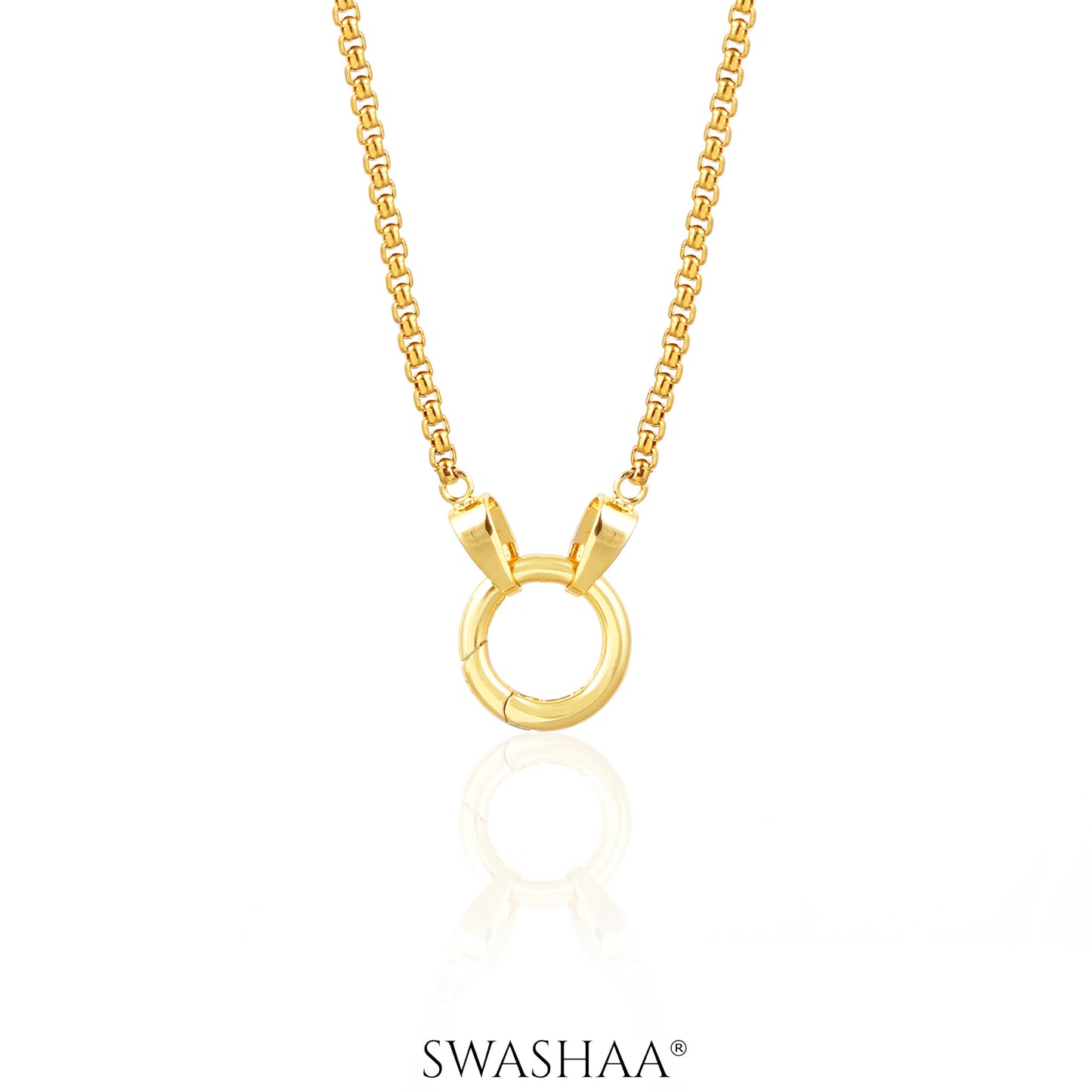 Vangie Eternal Ring Amulate Box Chain Necklace