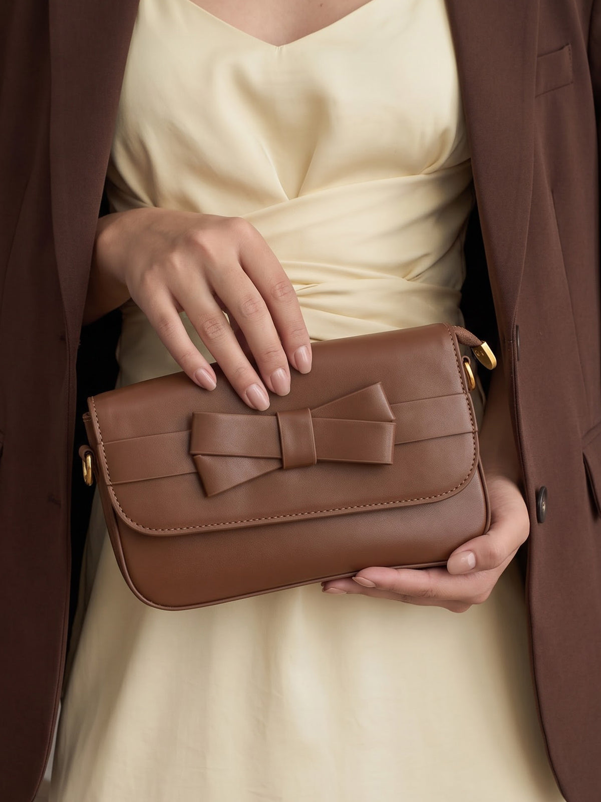 Varelle Brown Sling Bag - Swashaa