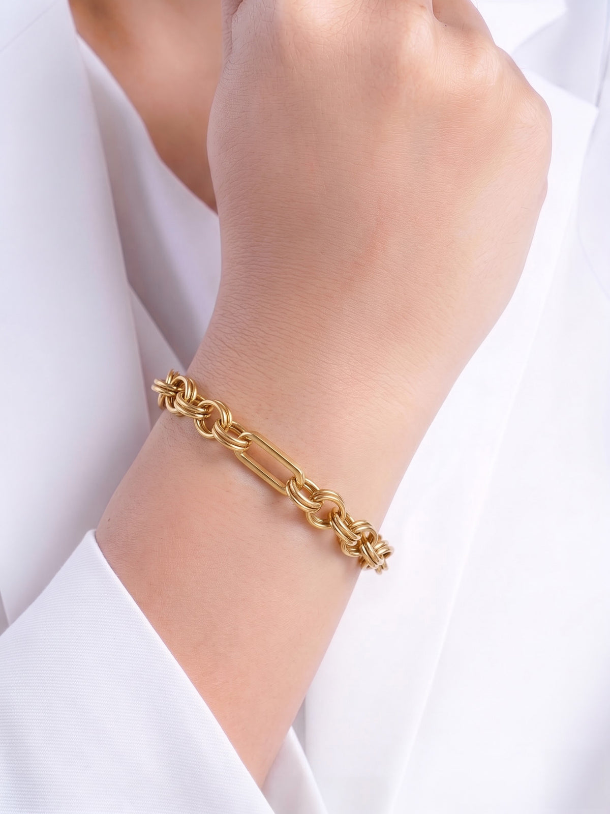 Veronica Link 18K Gold Plated Women's Chain Loose Bracelets