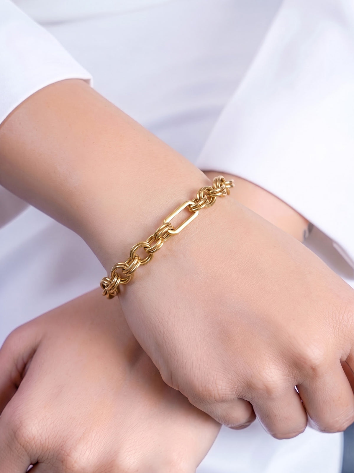 Veronica Link 18K Gold Plated Women's Chain Loose Bracelets