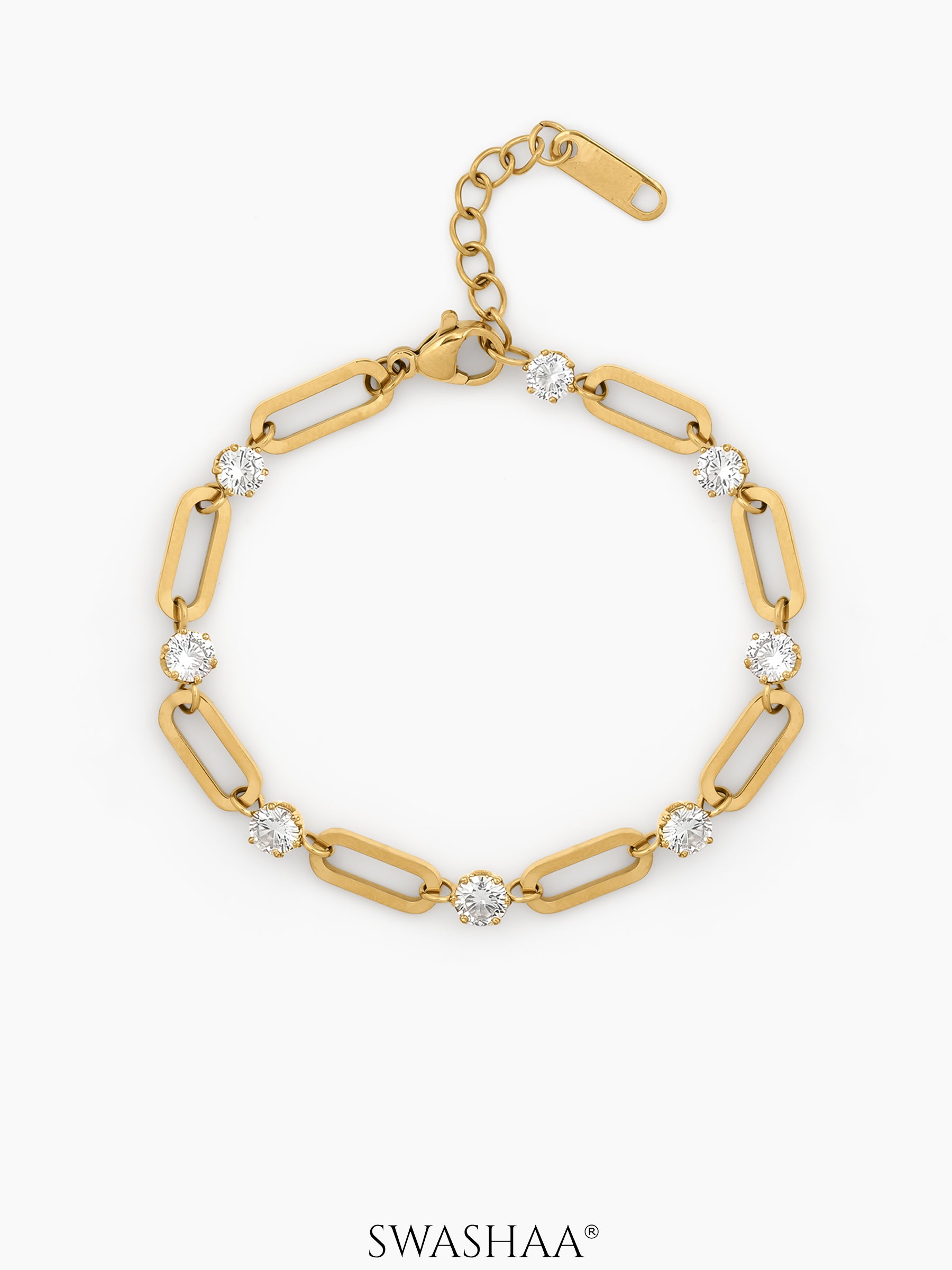 Virella Diamond Link Bracelet - Swashaa