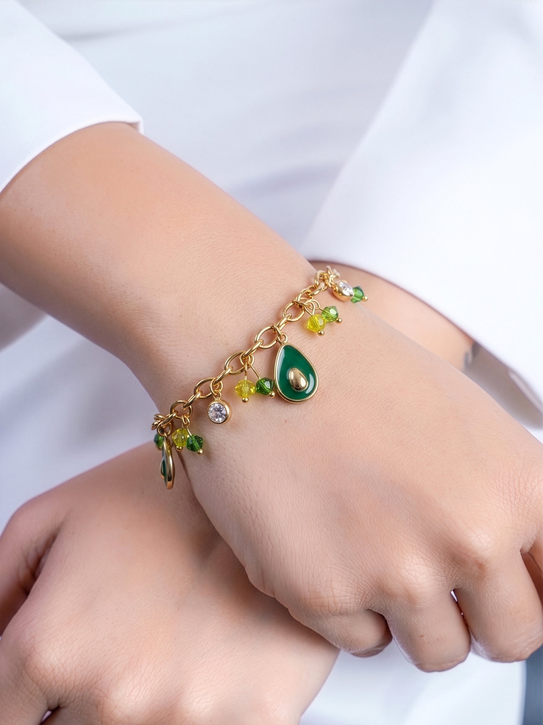 Viresta Charms 18K Gold Plated Chain Bracelet - Swashaa