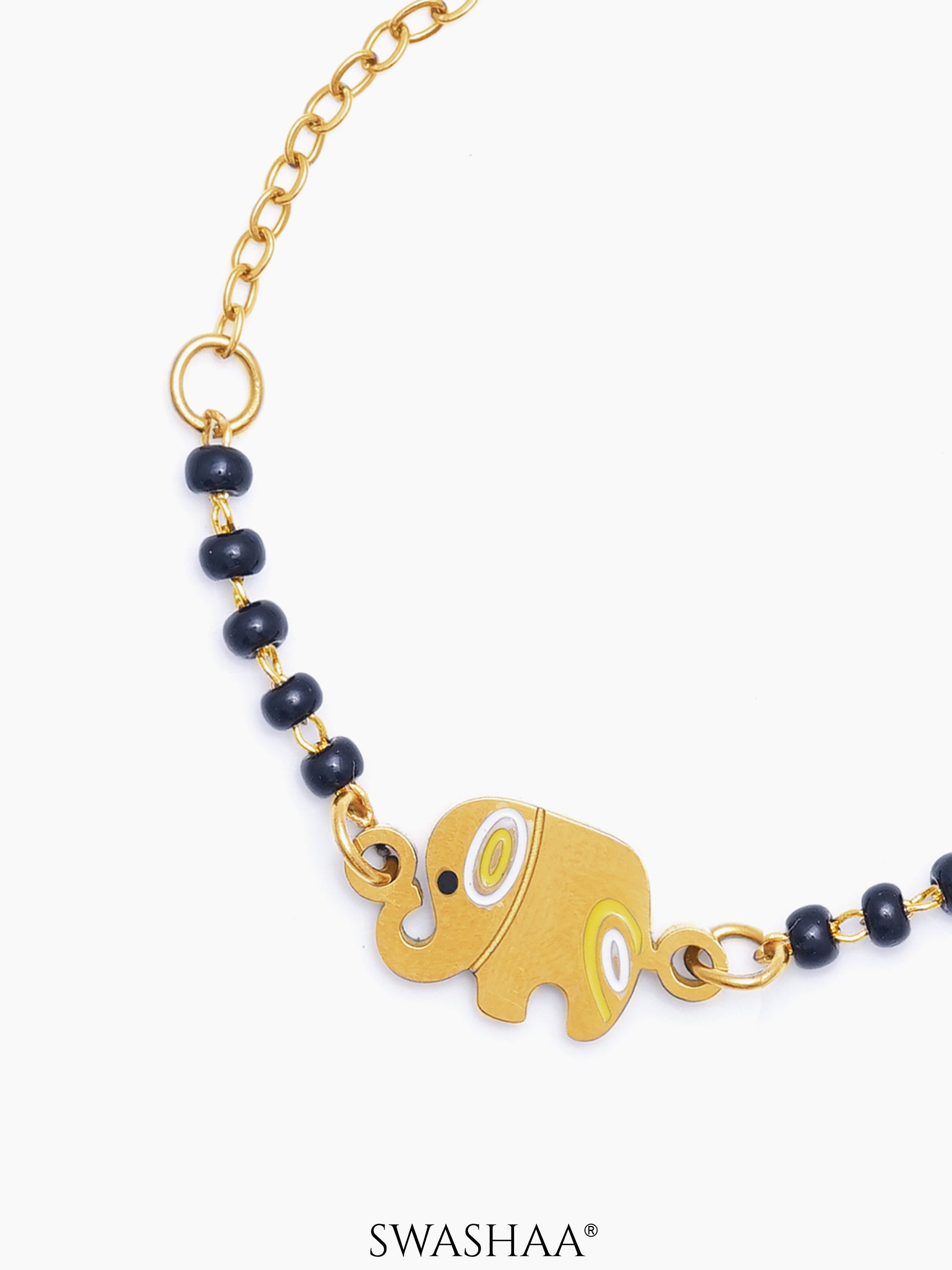 Yolo Elephant Charm 18K Gold Plated Kid's Nazariya Loose Bracelet