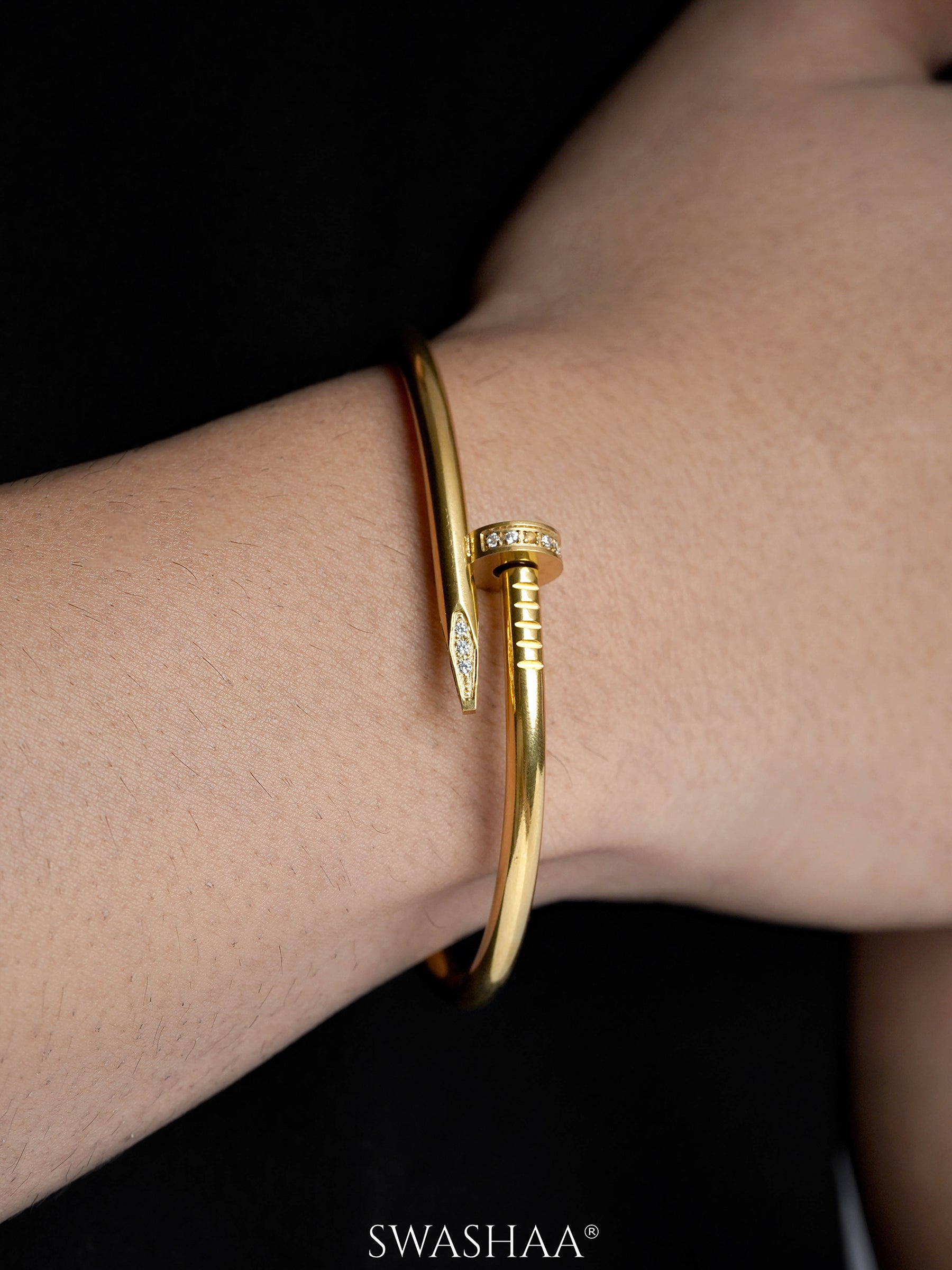 Zayden Diamond Nail Men's Bracelet