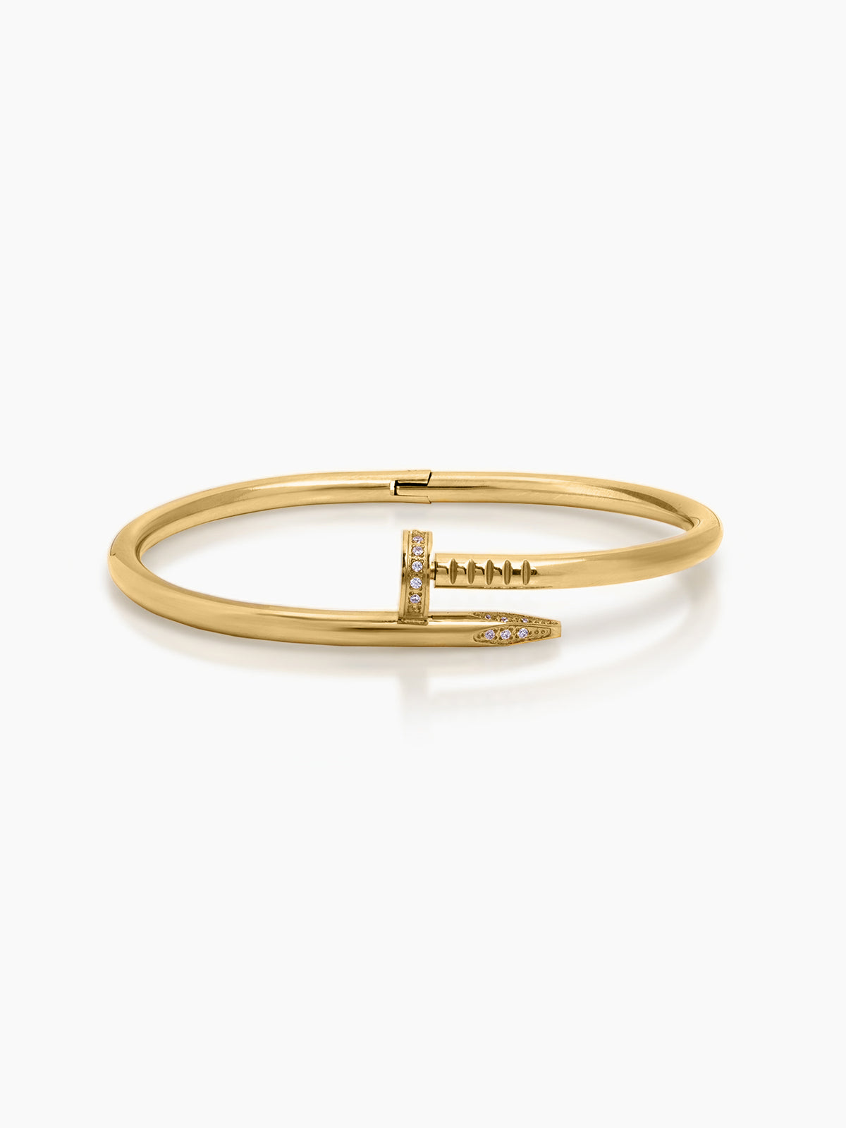 Zayden Diamond Nail 18K Gold Plated Men's Bracelet