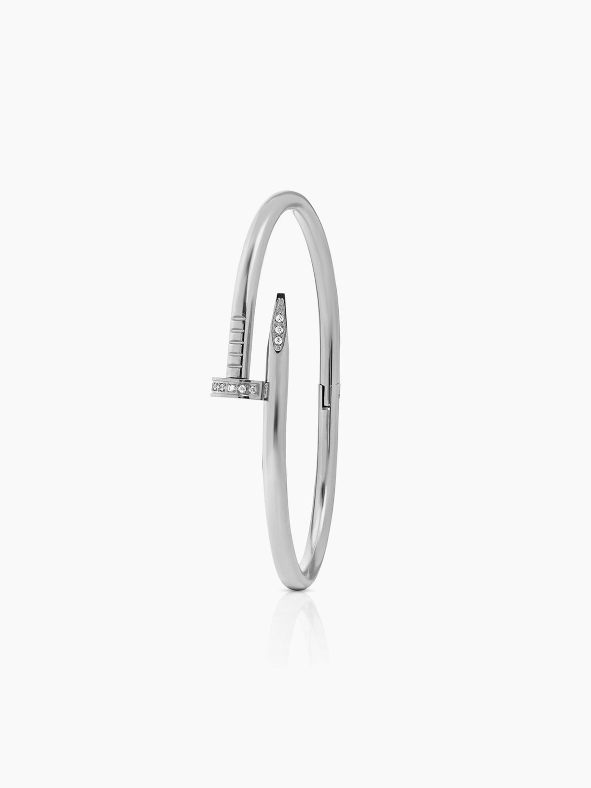 Zayden Diamond Nail 18K Gold Plated Band Bracelet