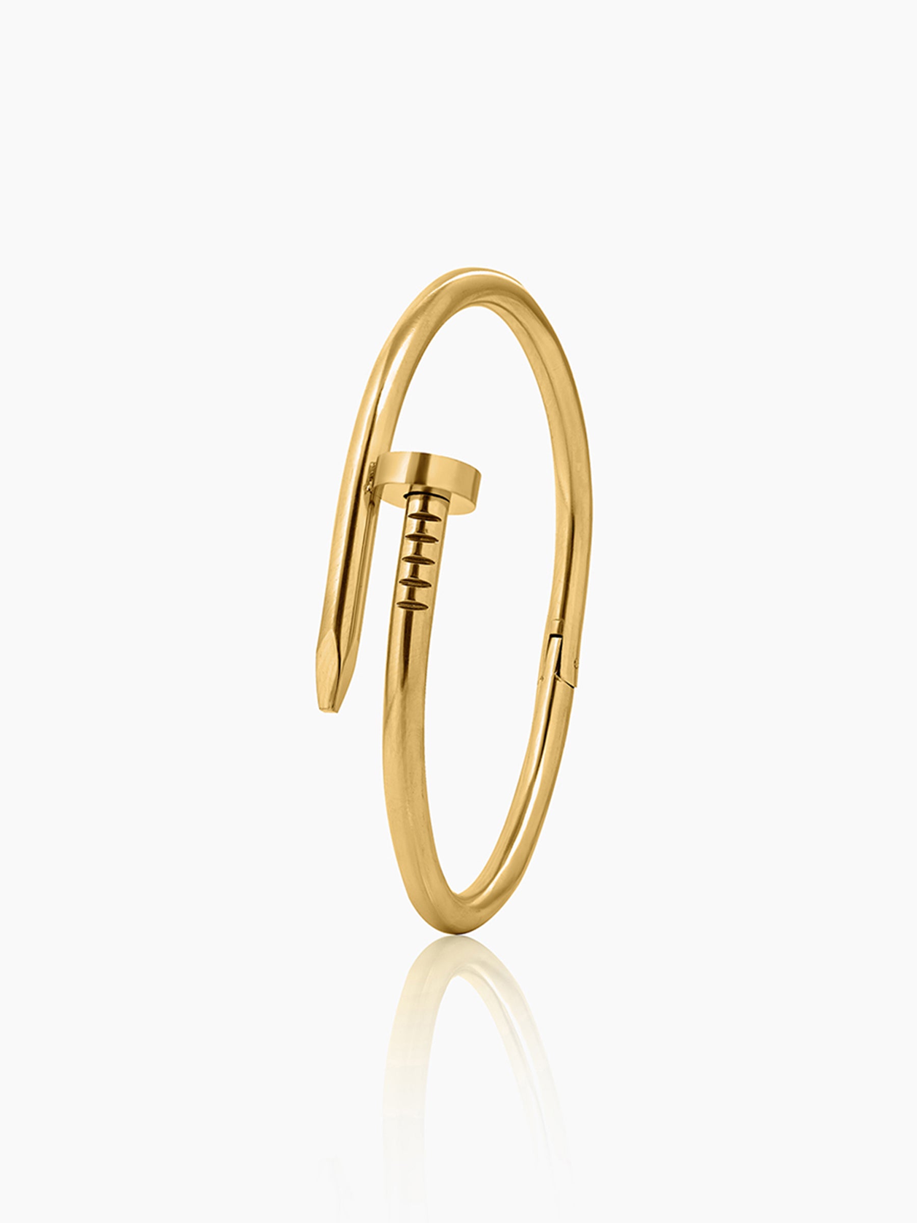 Zayden Solid Nail 18K Gold Plated Men's Bracelet
