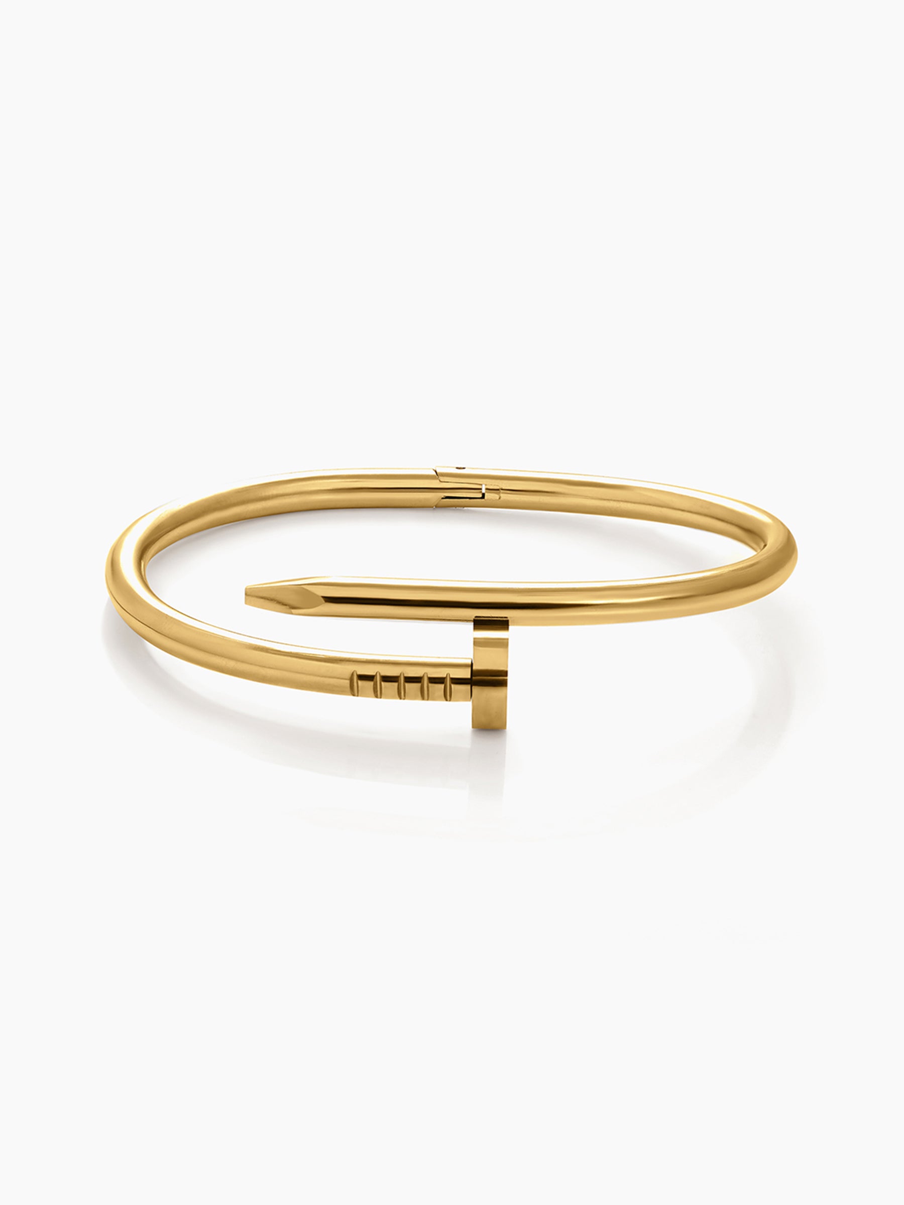 Zayden Solid Nail 18K Gold Plated Men's Bracelet