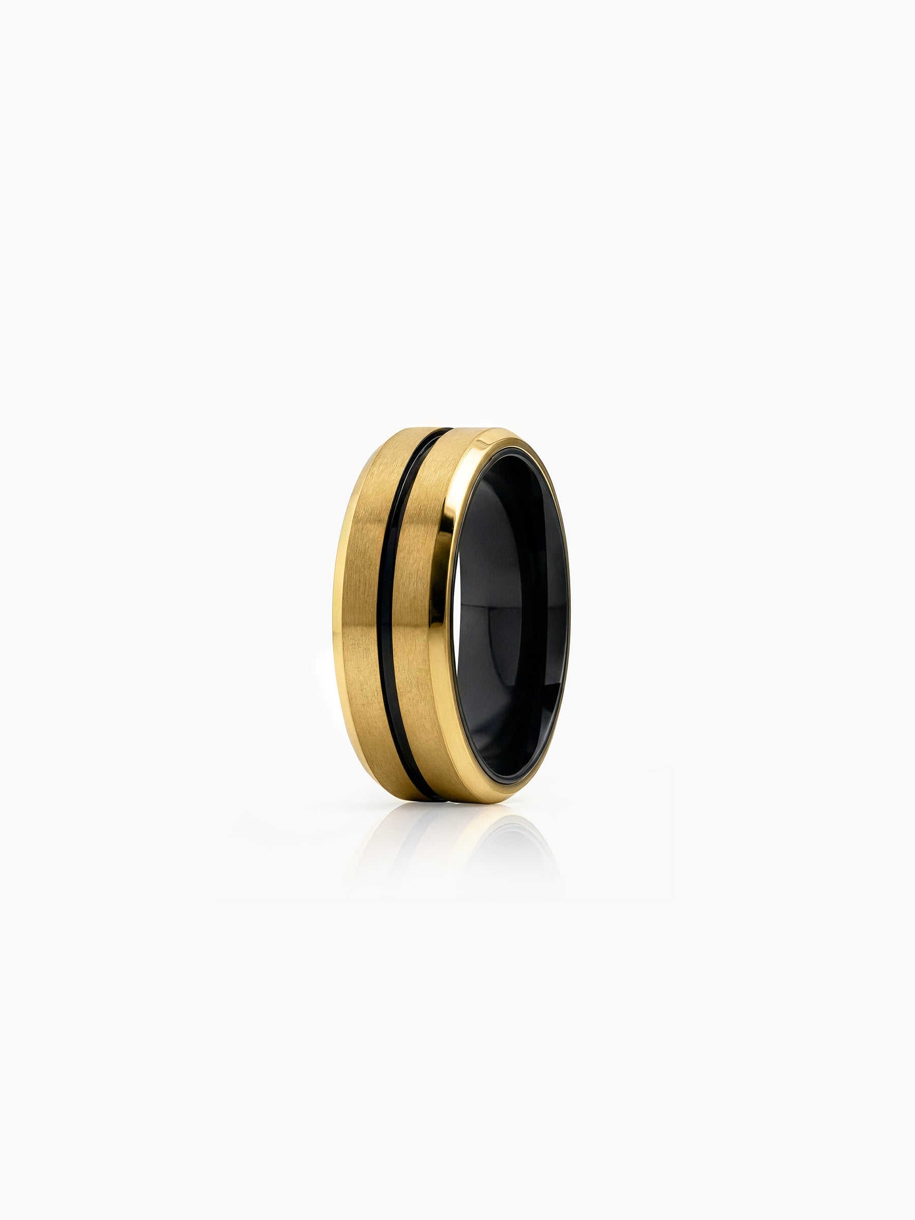 Zayvorn Line 18K Gold Plated Men's Ring - Swashaa