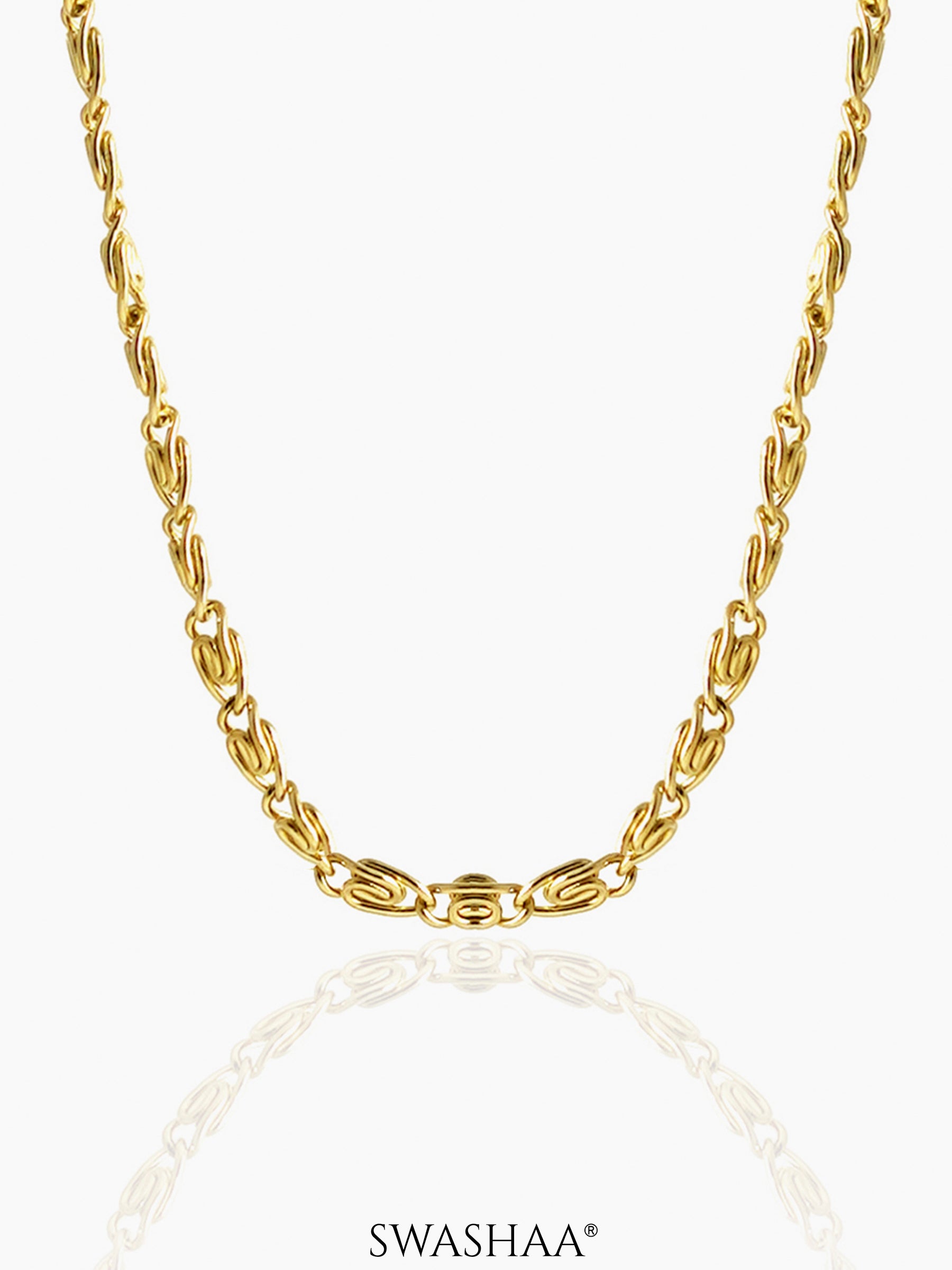 Zeke 18K Gold Plated Men's Chain - Main Image